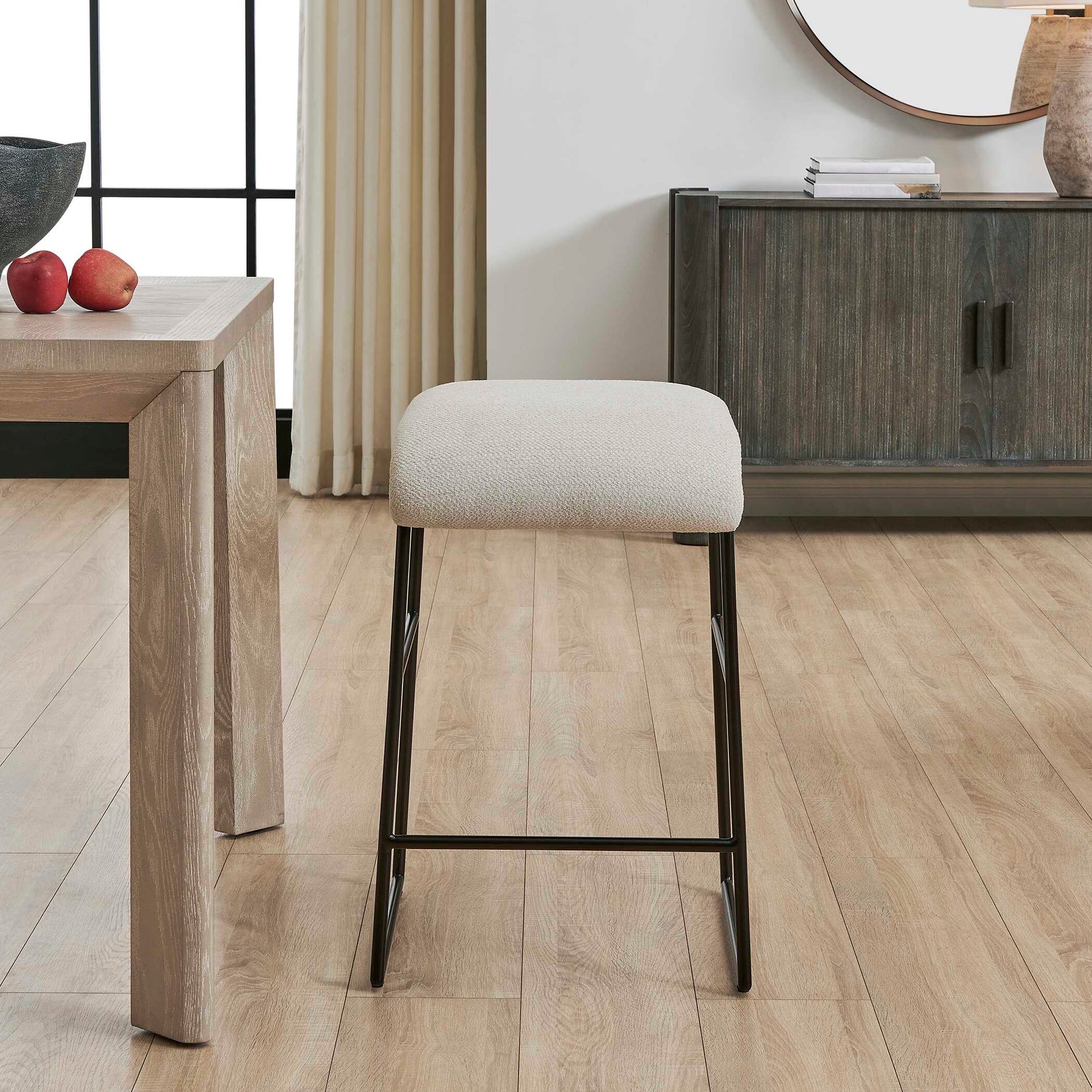 Uttermost Arcane Ecru Counter Stool