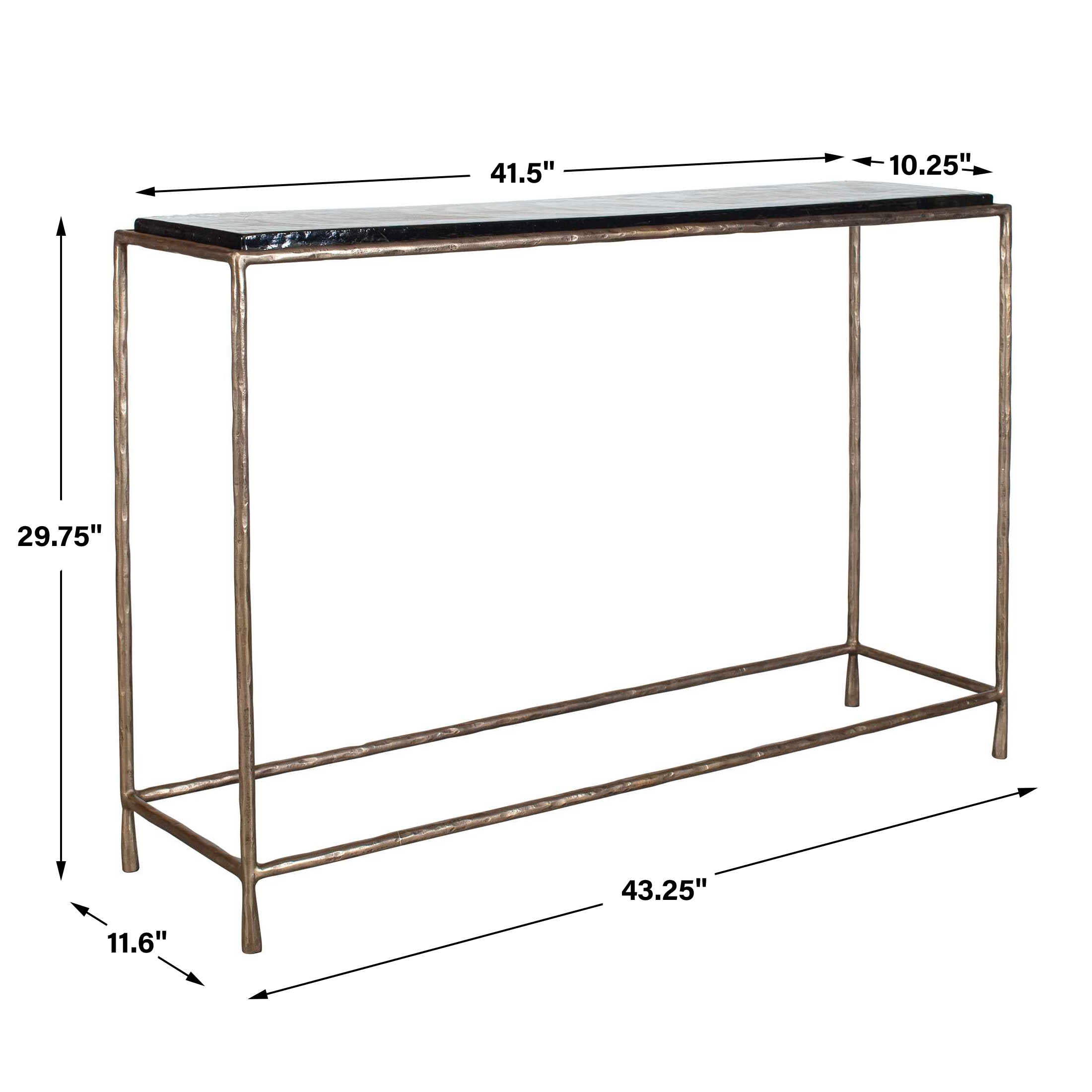 Uttermost Ovard Minimalist Metal Console Table