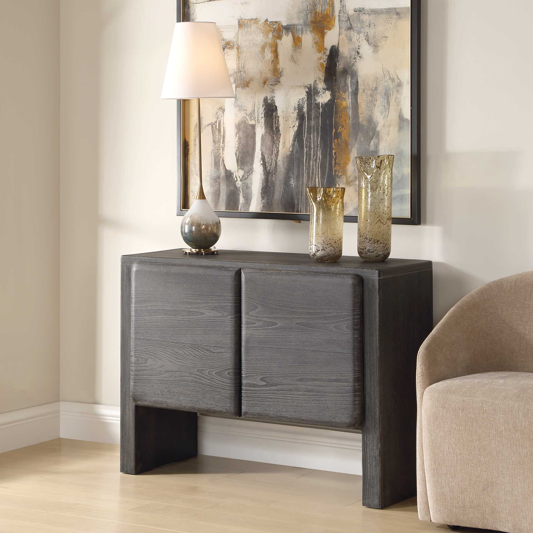 Uttermost Bierk Dark Stain 2 Door Cabinet