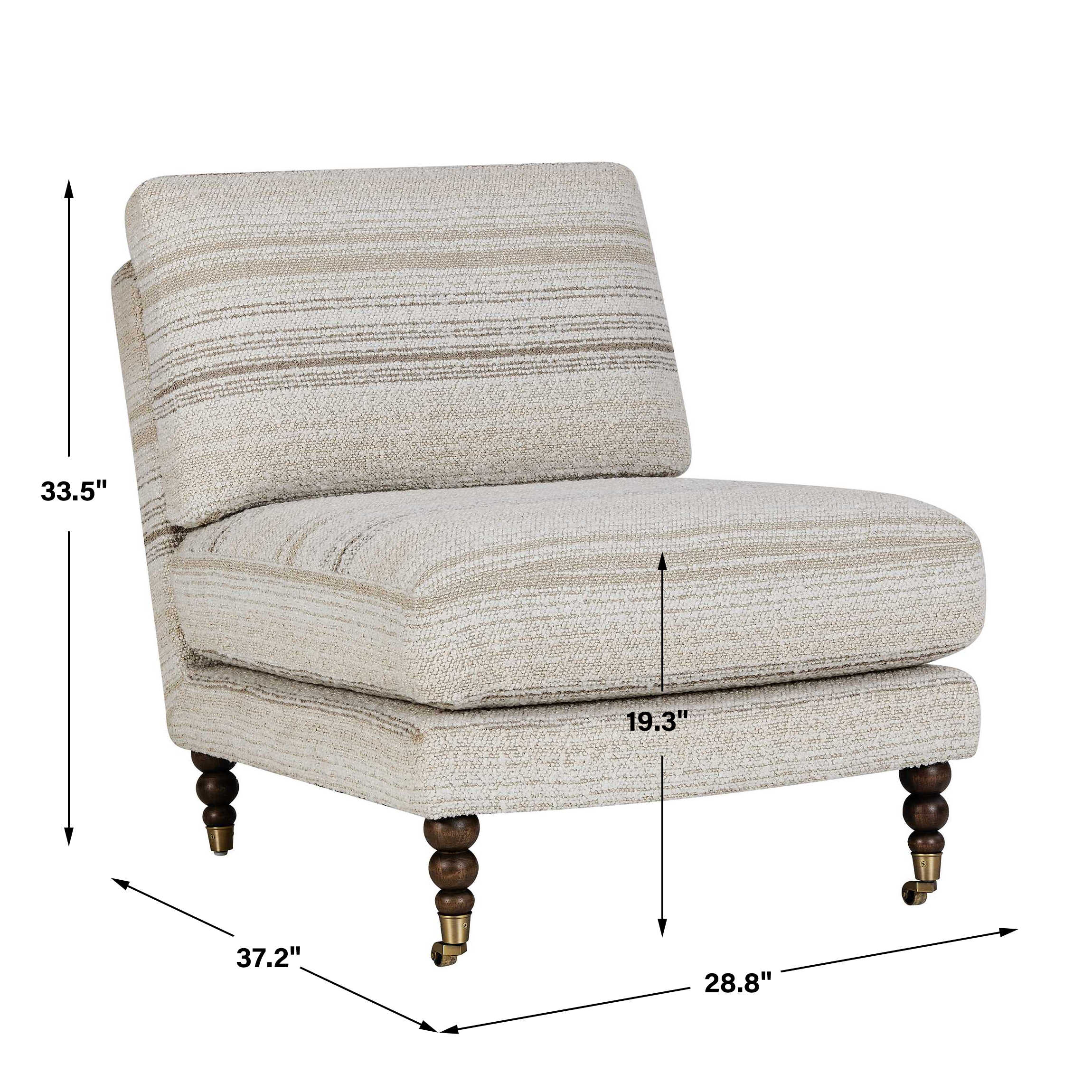 Uttermost Chatsworth Modern Slipper Chair