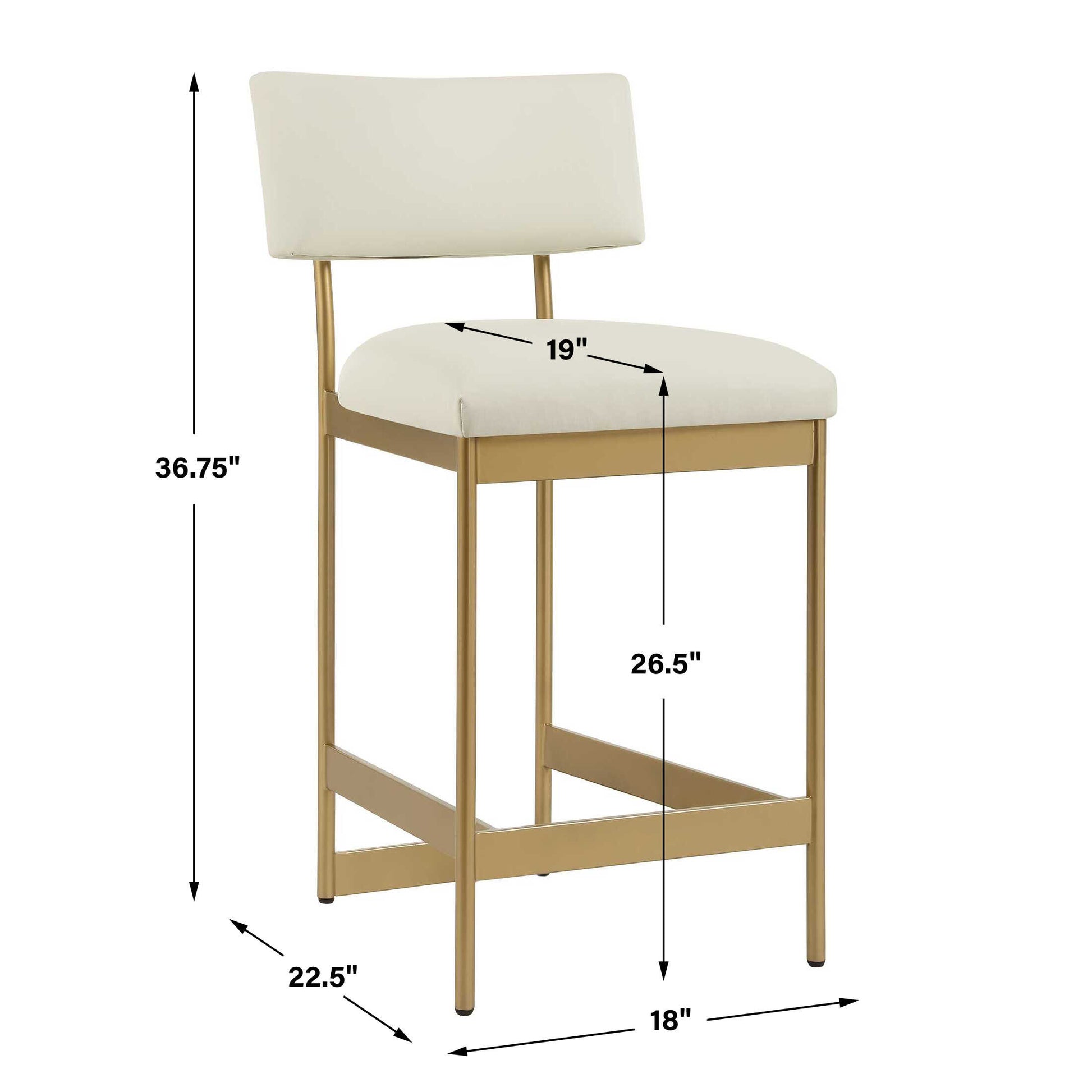Uttermost Apsley Gold Counter Stool