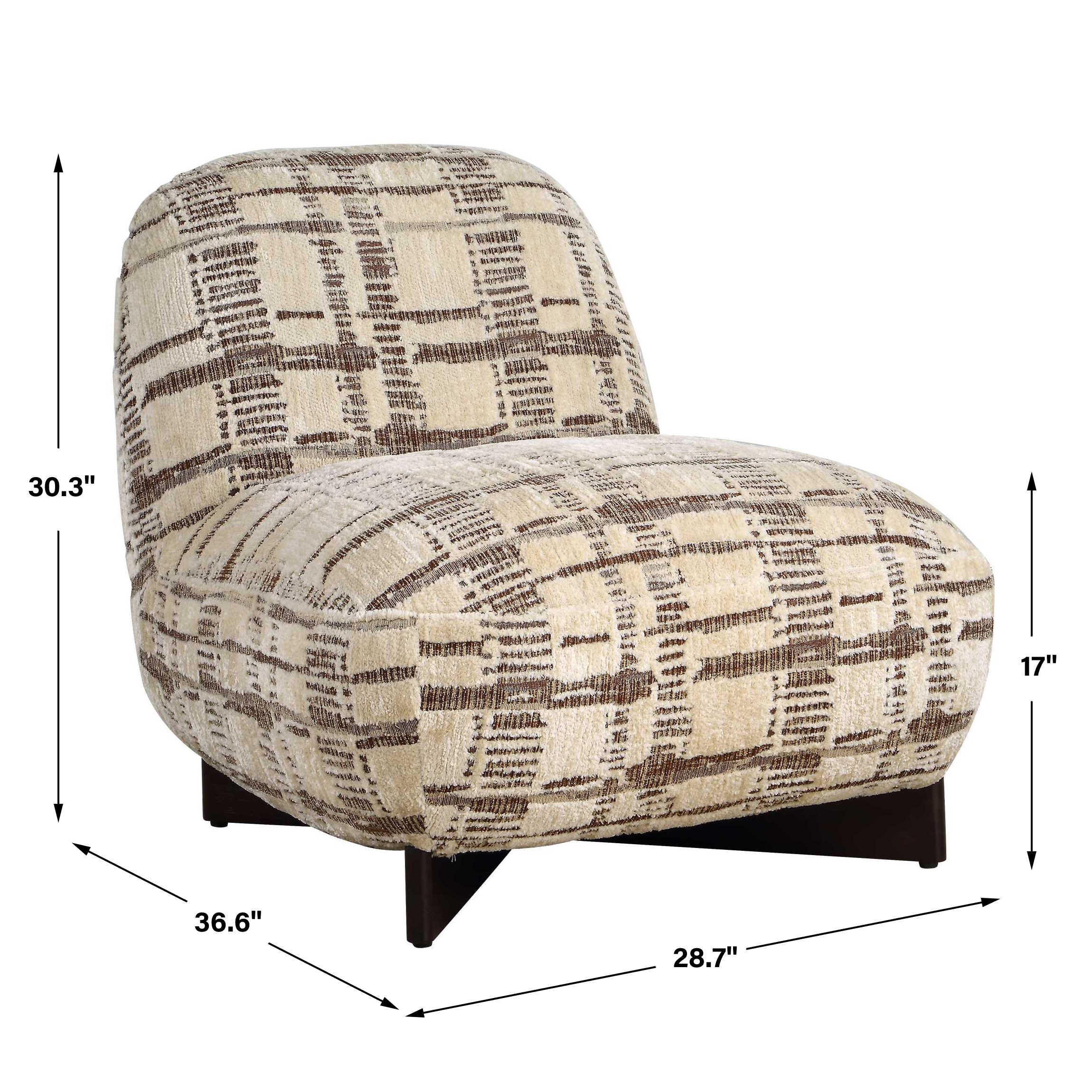 Uttermost Evans Modern Armless Accent Chair