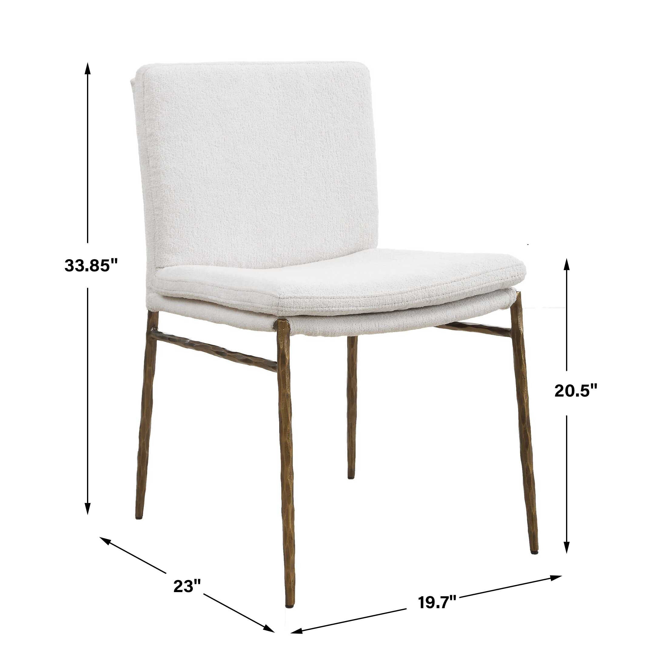 Uttermost Ascend Textured White Dining Chair