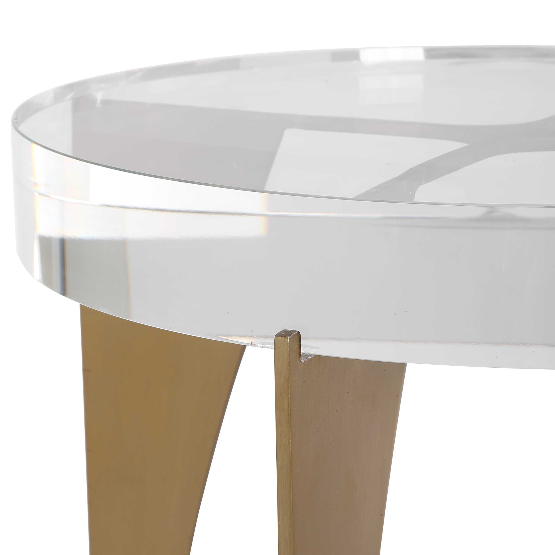 Uttermost Kolkata Brass Accent Table