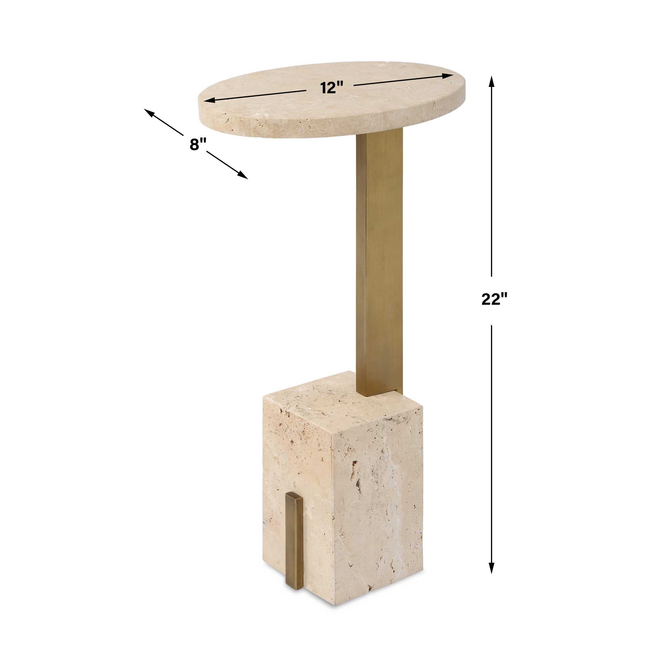 Uttermost Feranno Travertine Accent Table