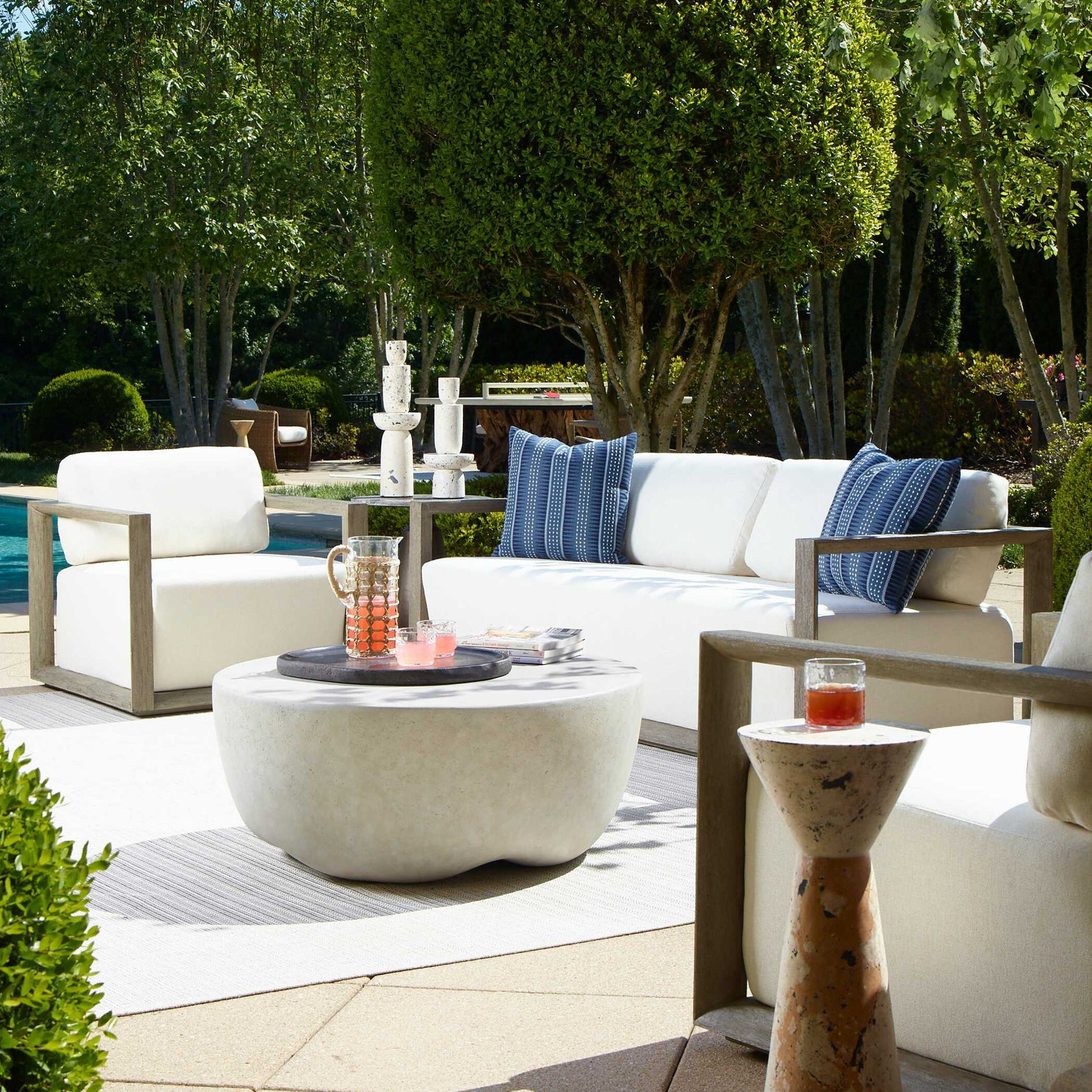 Uttermost Remsen Outdoor Gray Sofa