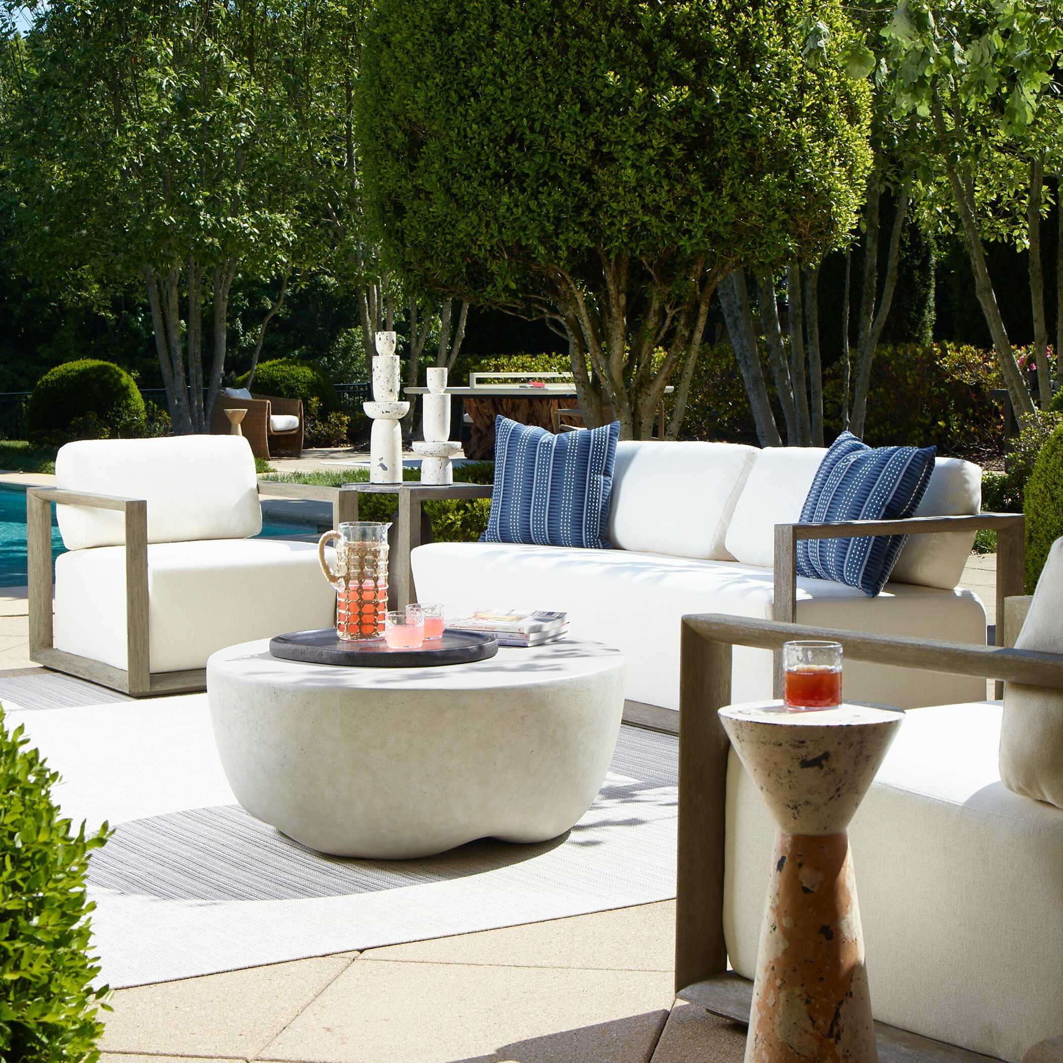 Uttermost Remsen Outdoor Gray Sofa