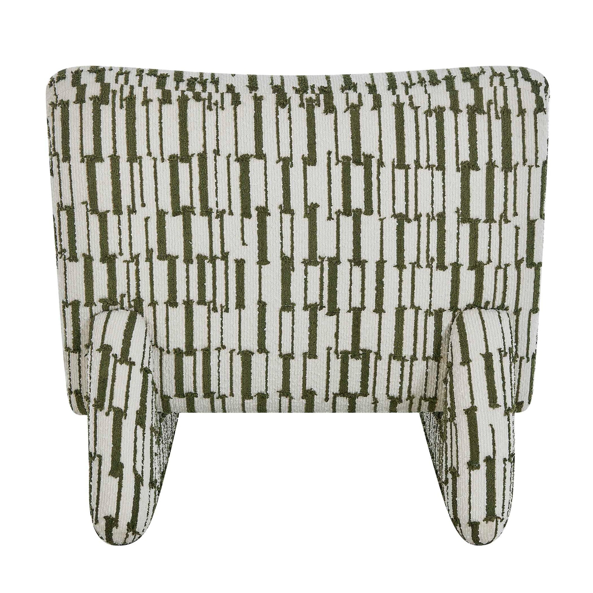 Uttermost Willa Green White Accent Chair