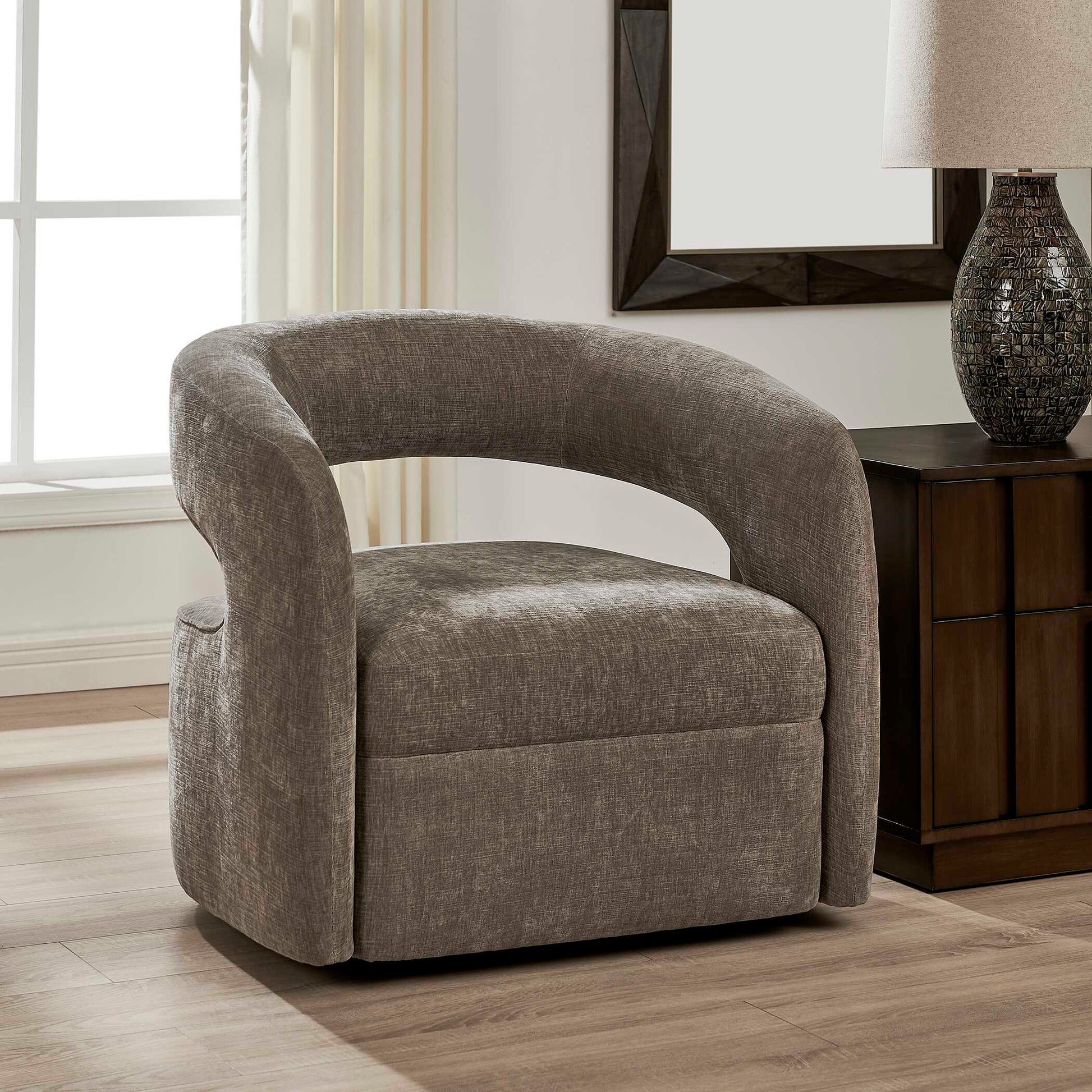 Uttermost Breis Swivel Barrel Chair