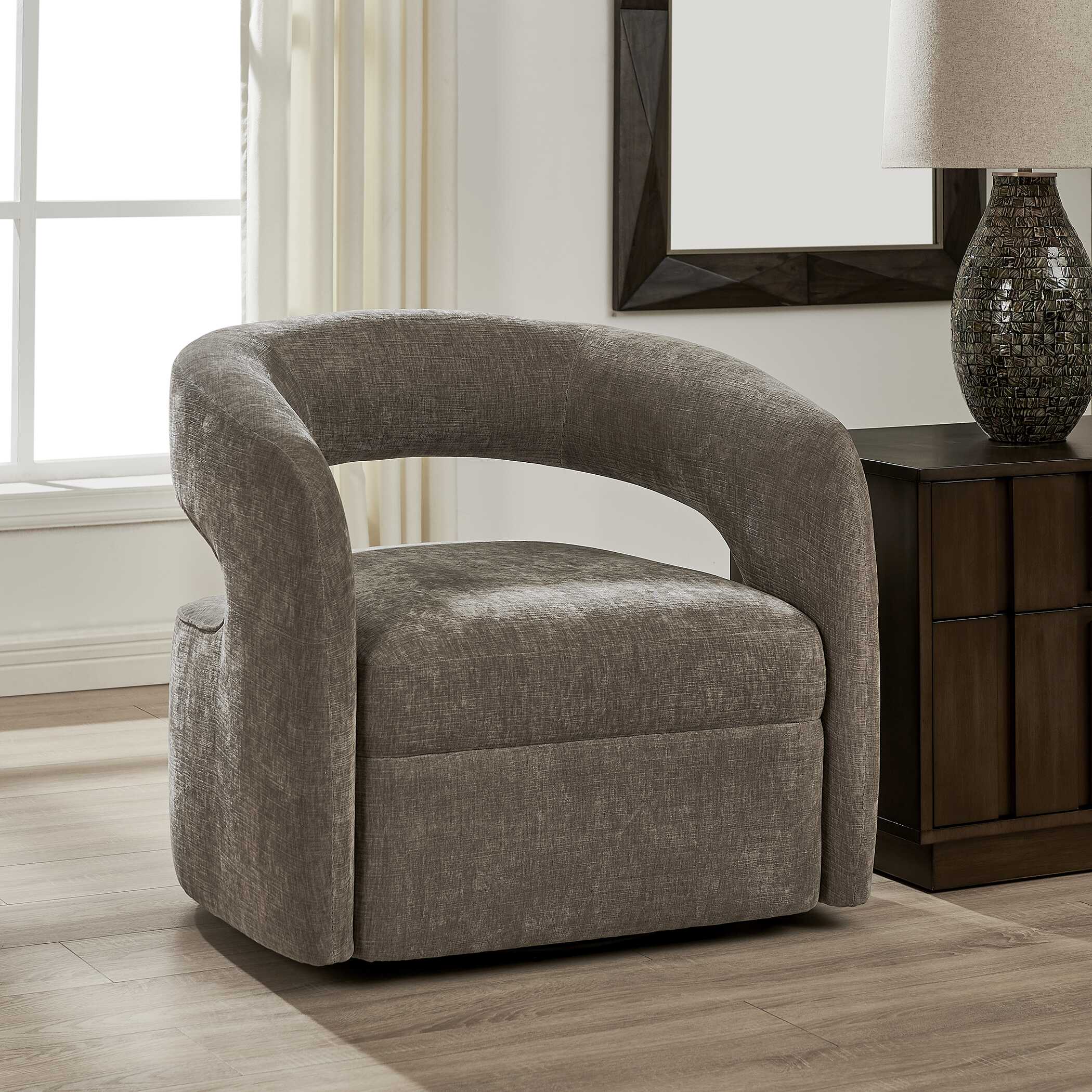 Uttermost Breis Swivel Barrel Chair