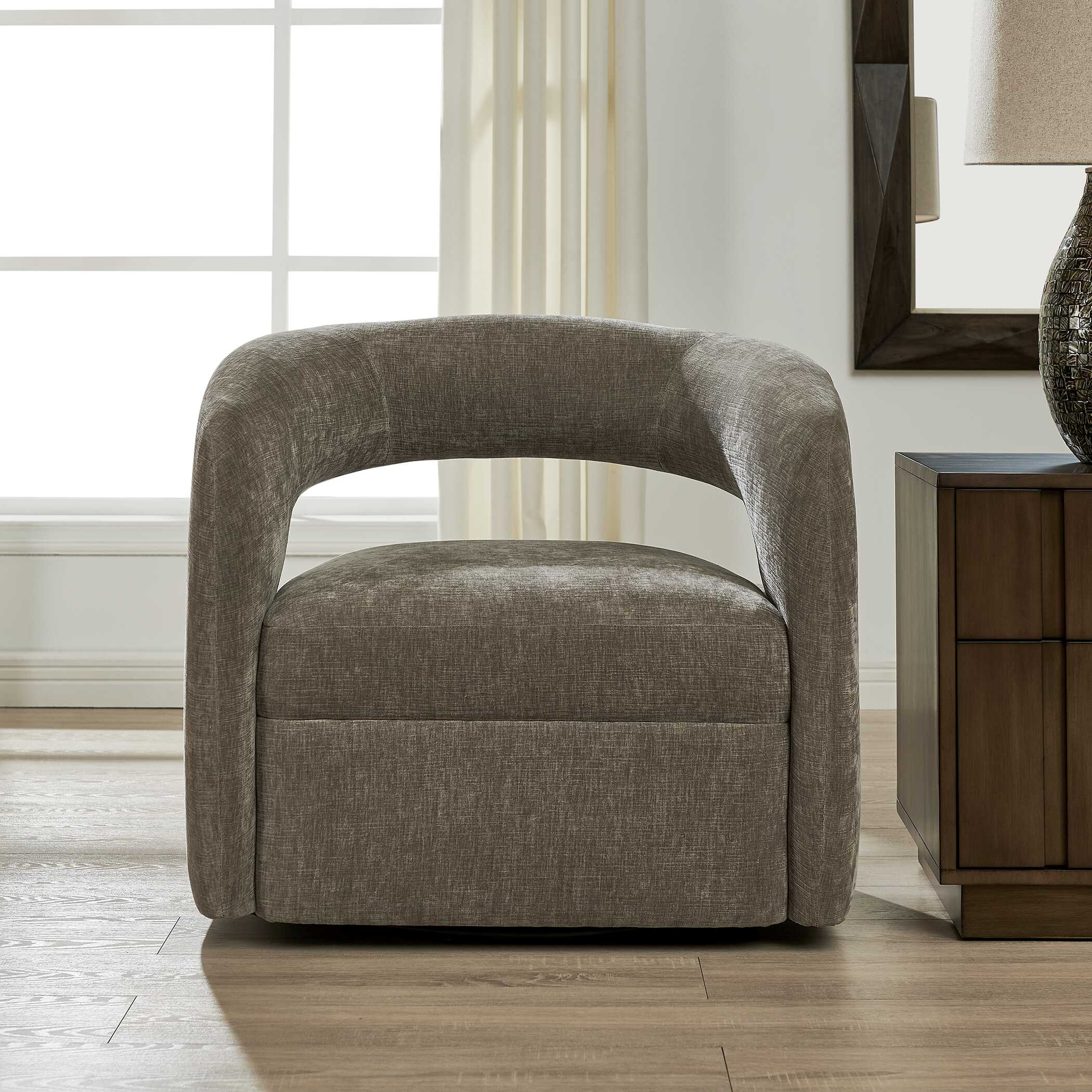 Uttermost Breis Swivel Barrel Chair