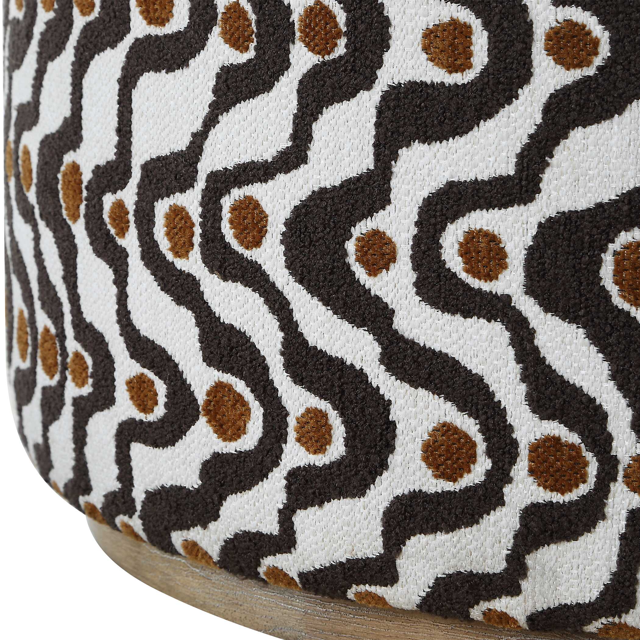 Uttermost Cas Plush Espresso Ottoman
