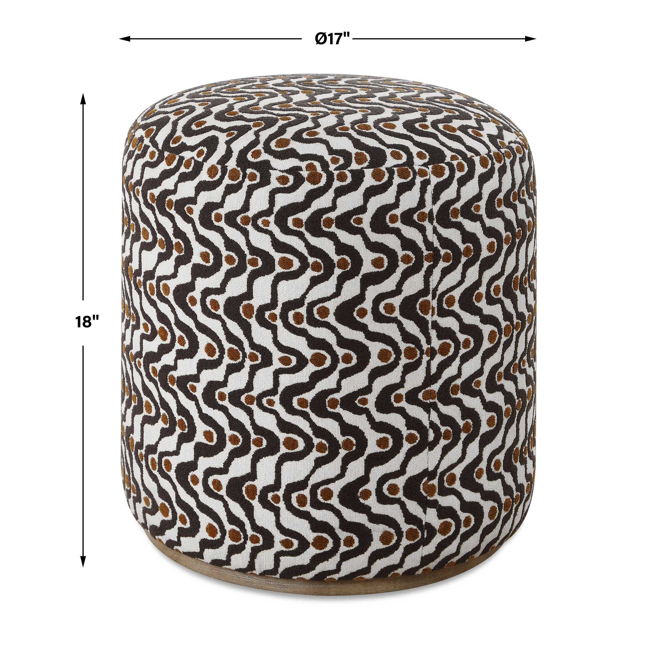 Uttermost Cas Plush Espresso Ottoman