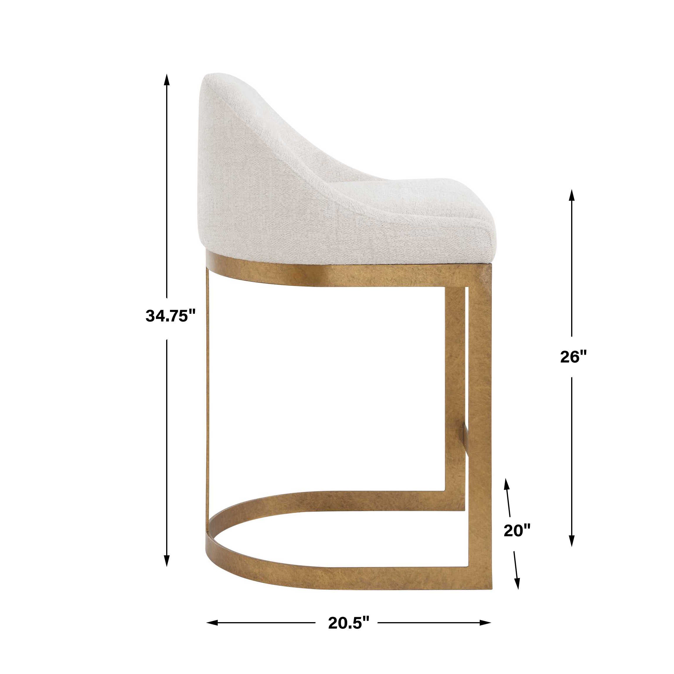 Uttermost Ira Ivory Counter Stool