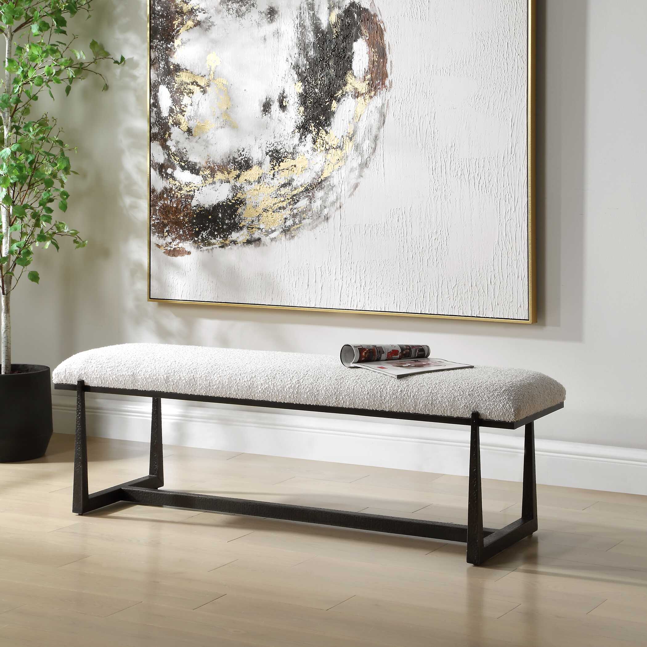 Uttermost Midas Black Long Bench