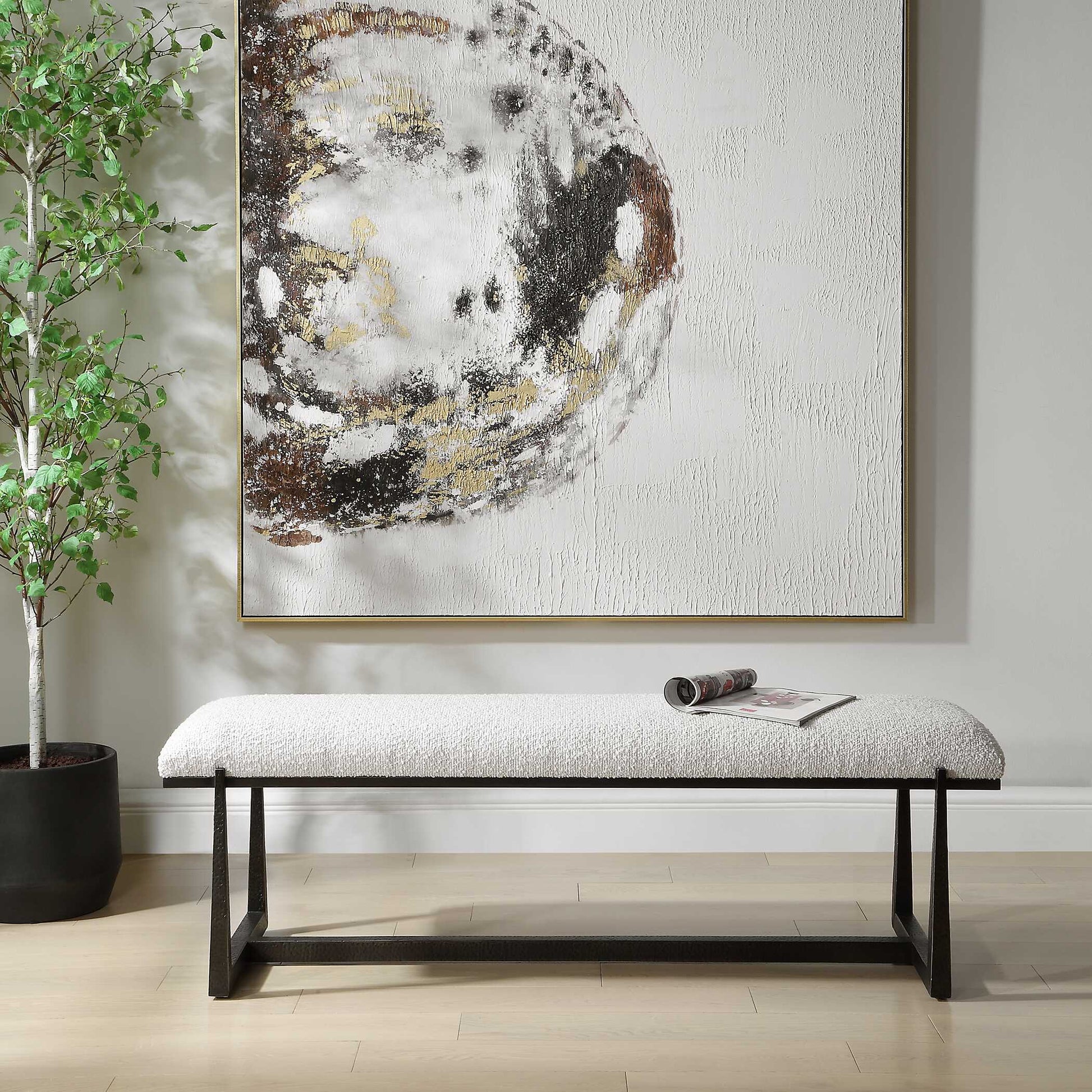 Uttermost Midas Black Long Bench