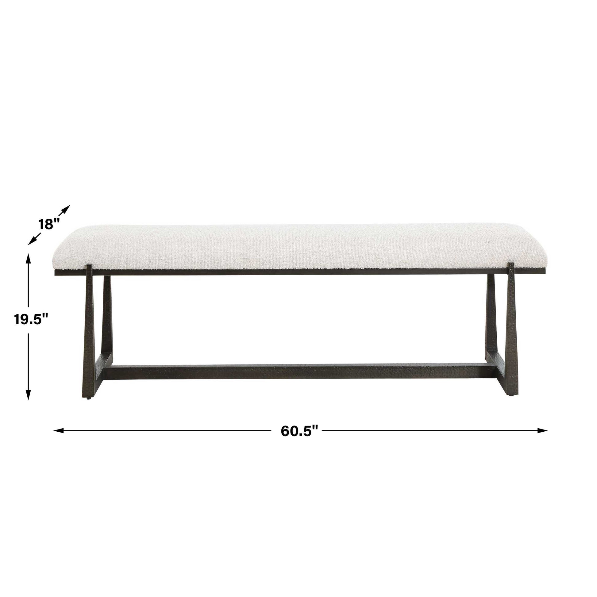Uttermost Midas Black Long Bench