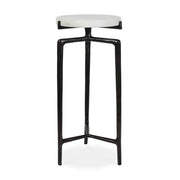 Uttermost Tobias White Marble Slab Drink Table