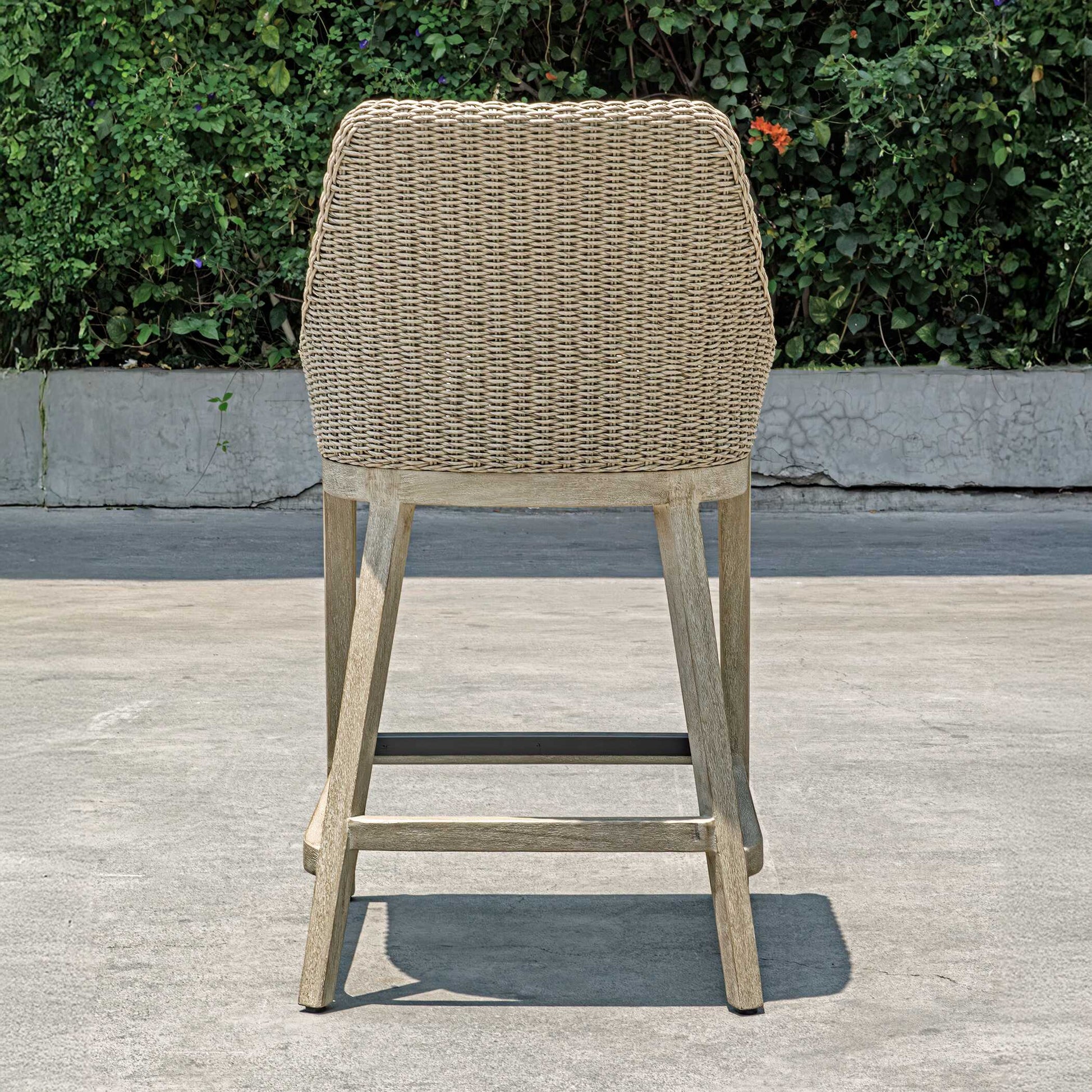 Uttermost Paloma Outdoor Wicker Counter Stool