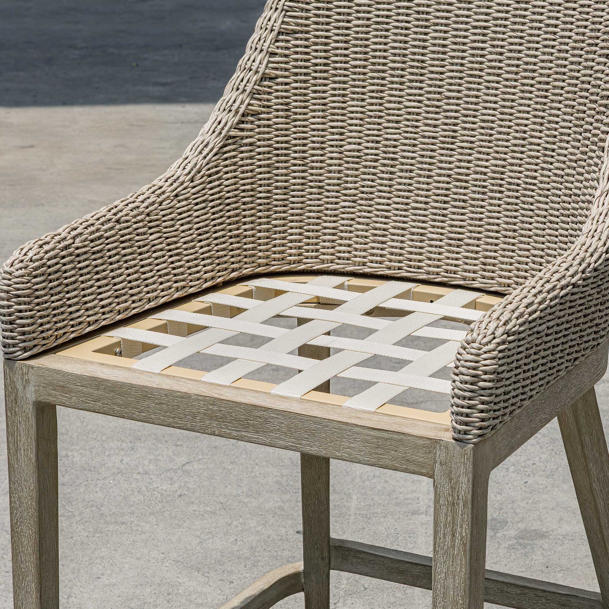 Uttermost Paloma Outdoor Wicker Counter Stool