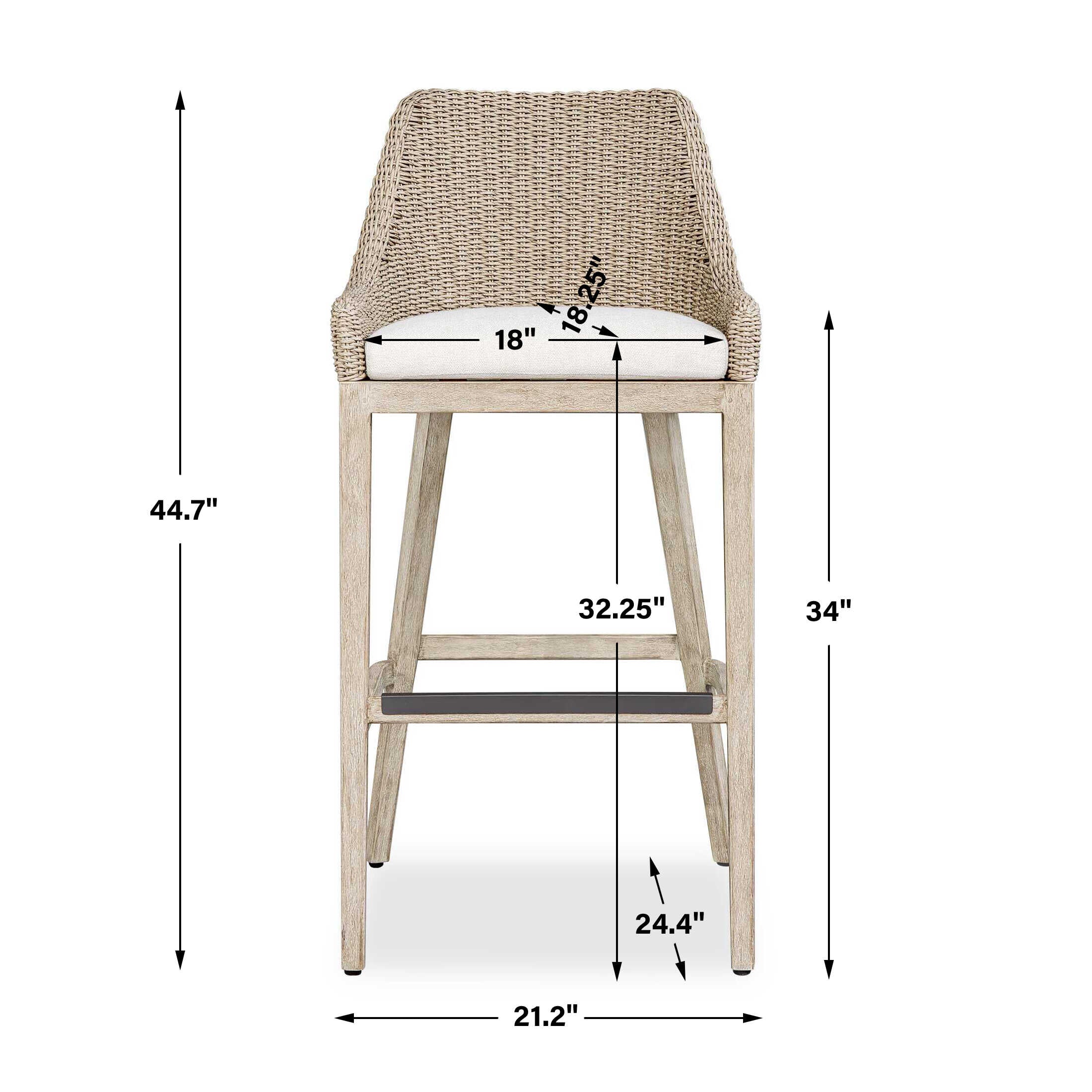 Uttermost Paloma Outdoor Wicker Bar Stool