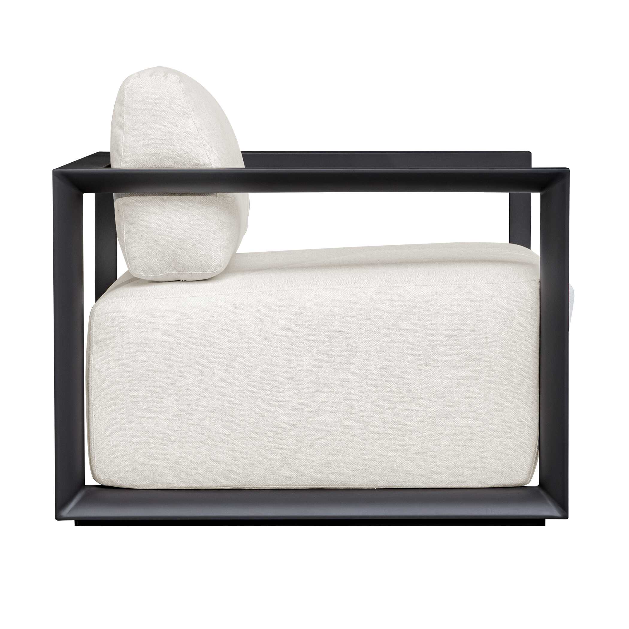 Uttermost Remsen Black/Oyster Outdoor Lounge Chair
