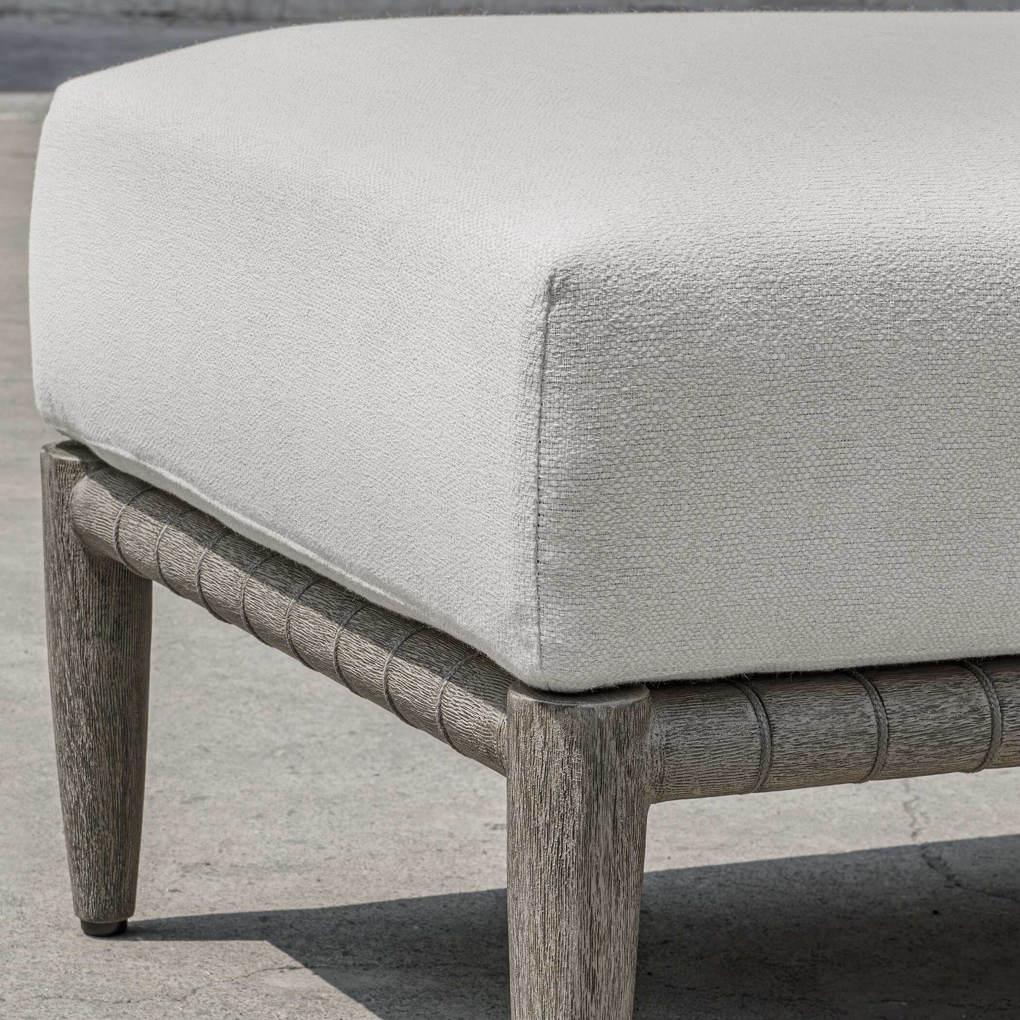 Uttermost Borneo White Cushion Outdoor Ottoman