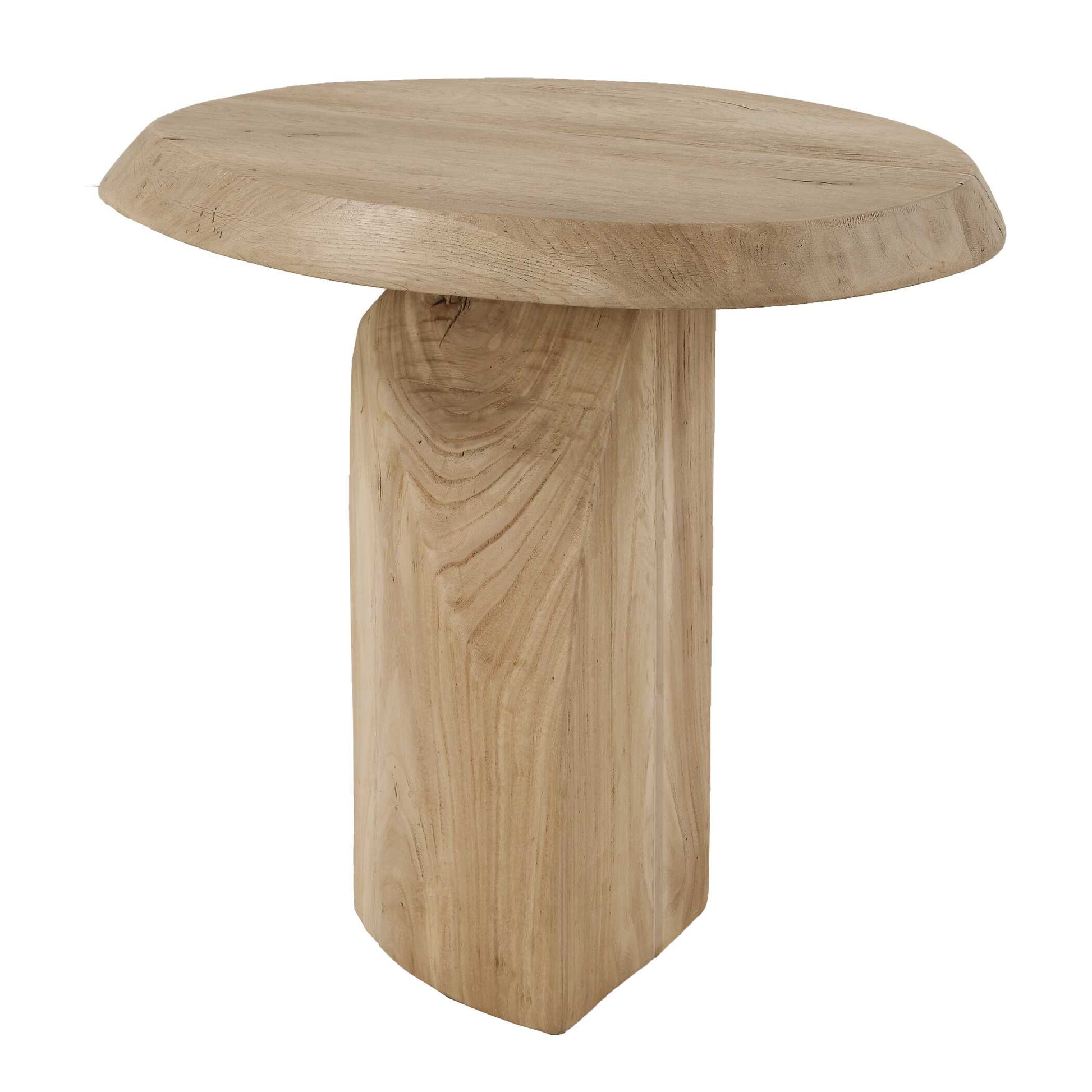 Uttermost Tiernan Reclaimed Oak Round Side Table