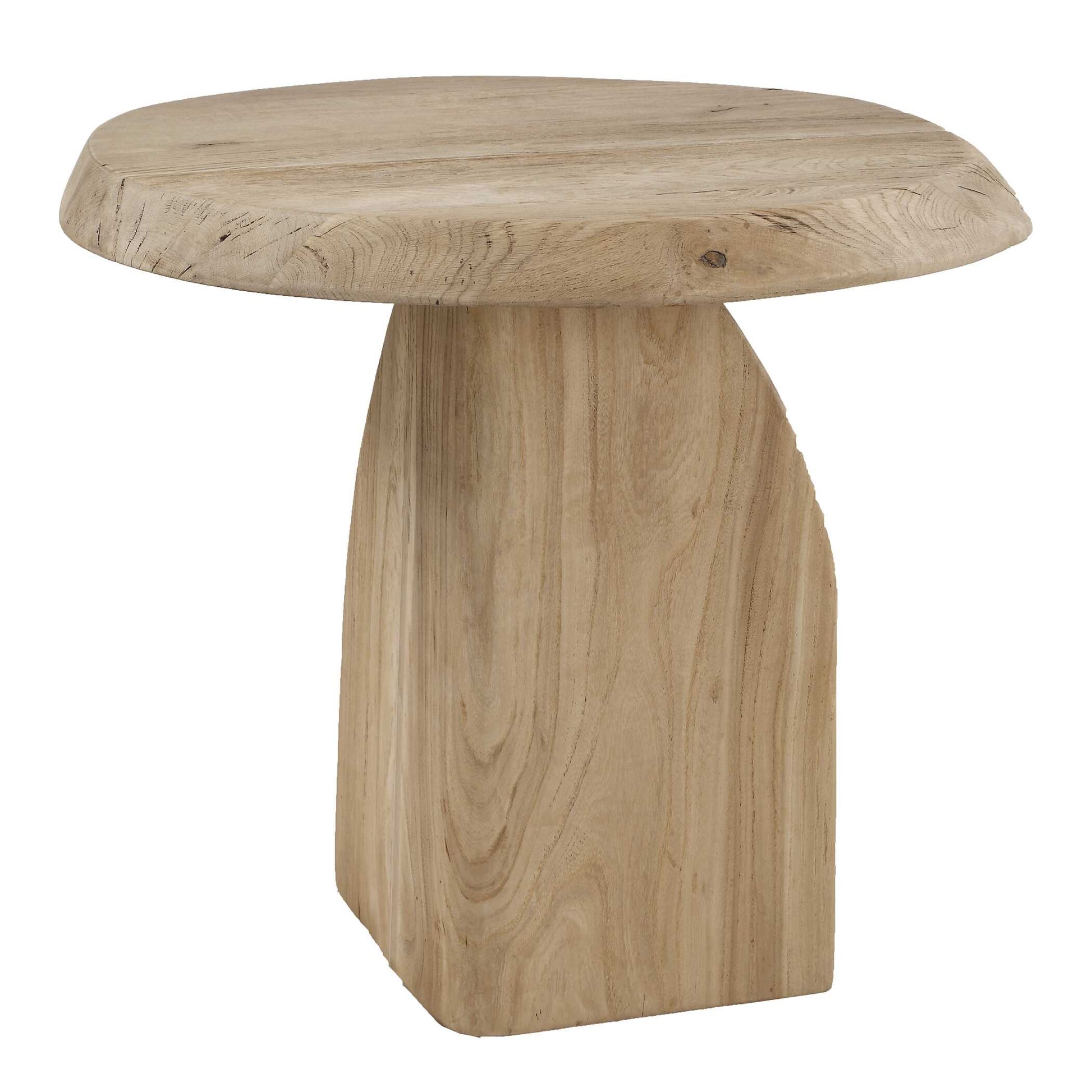Uttermost Tiernan Reclaimed Oak Round Side Table