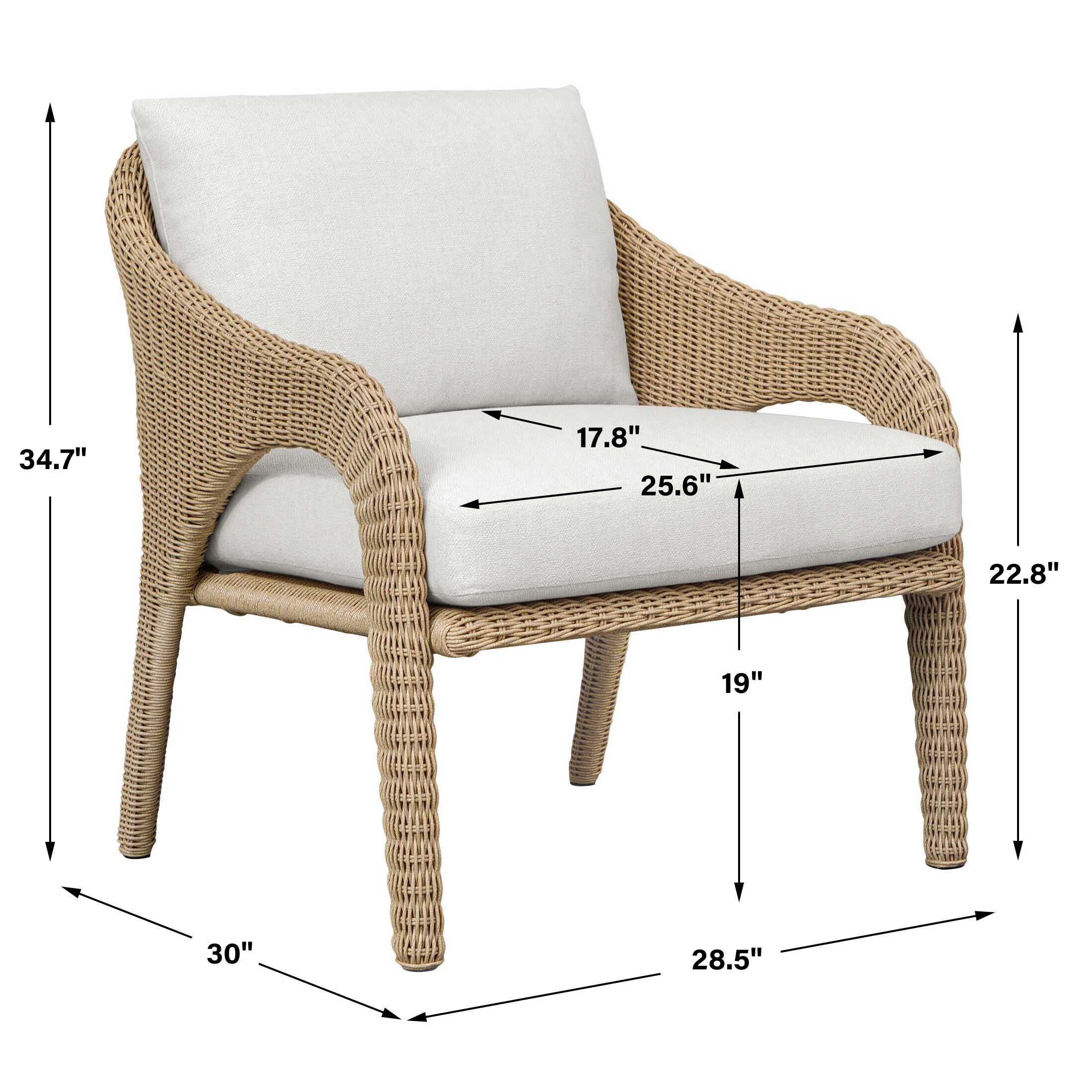 Uttermost Kavali Outdoor Wicker Lounge Chair