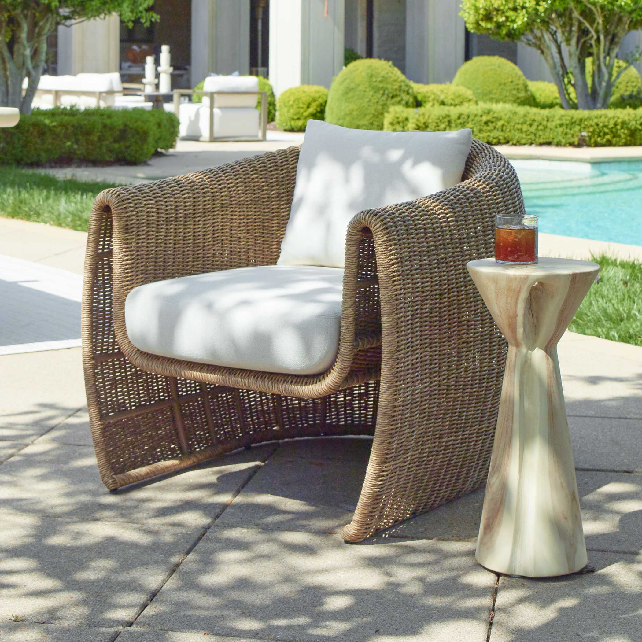 Uttermost Tropic Golden Flax Outdoor Lounge Chair