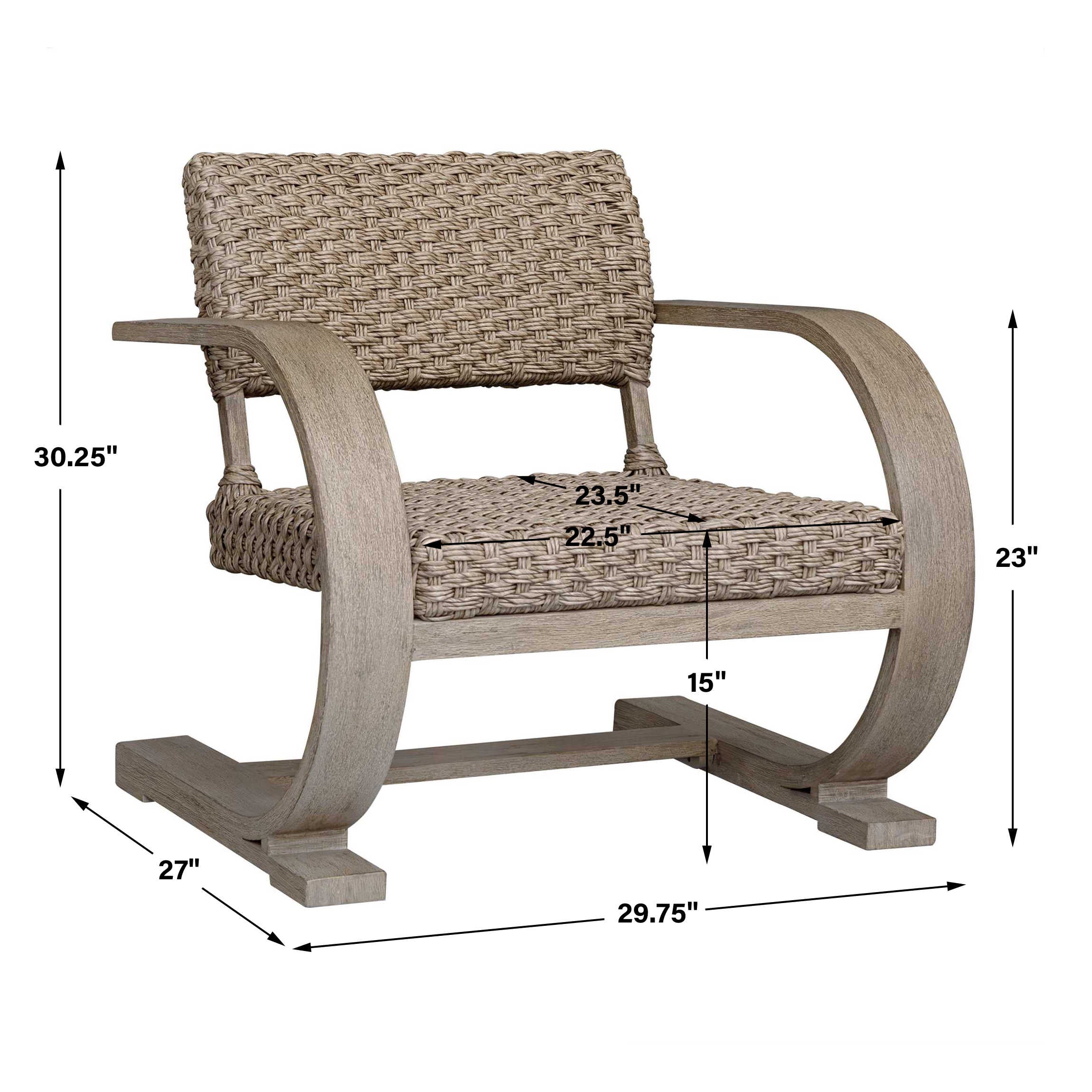 Uttermost Rehema Outdoor Wicker Lounge Chair