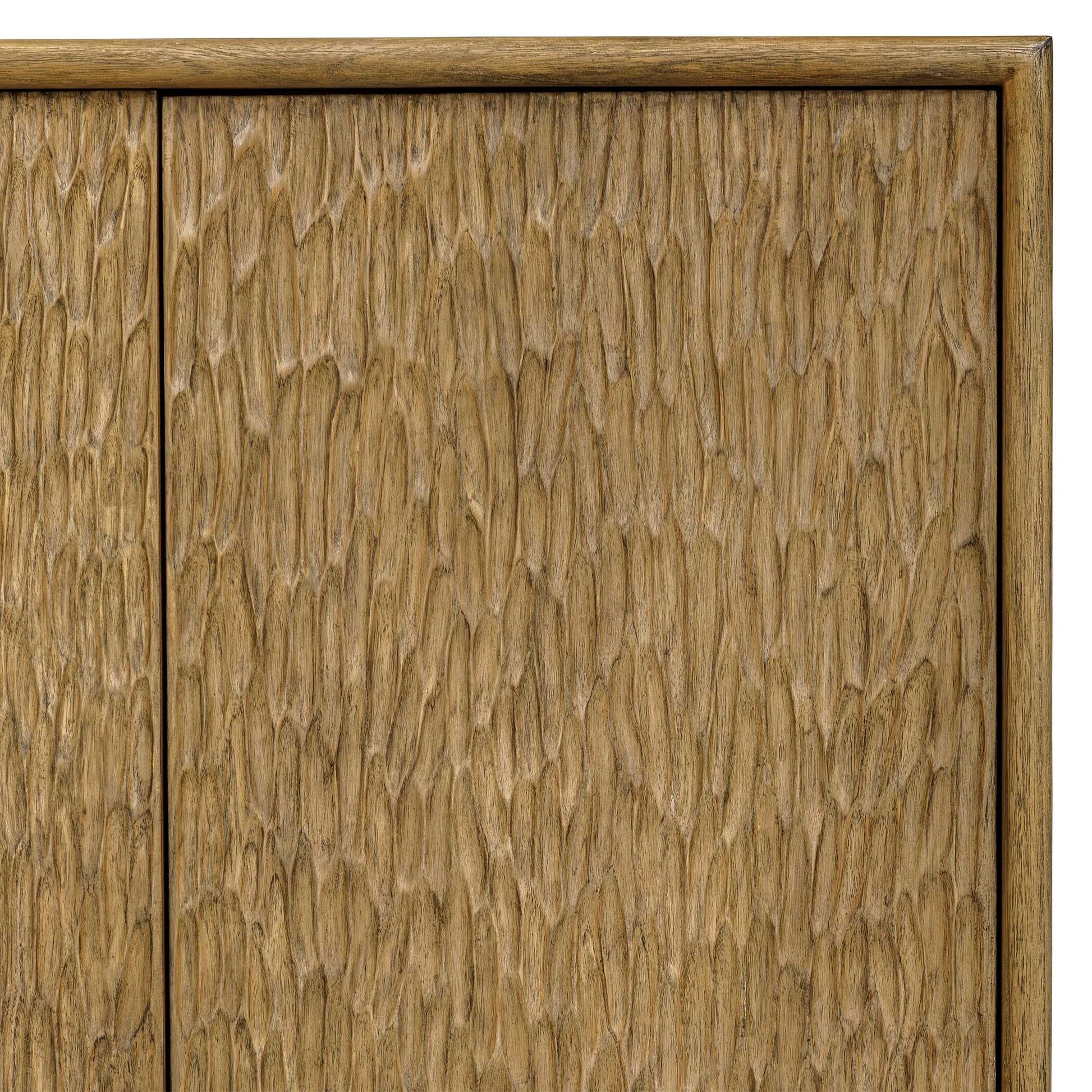 Uttermost Stevenson Natural Wood 4 Door Cabinet