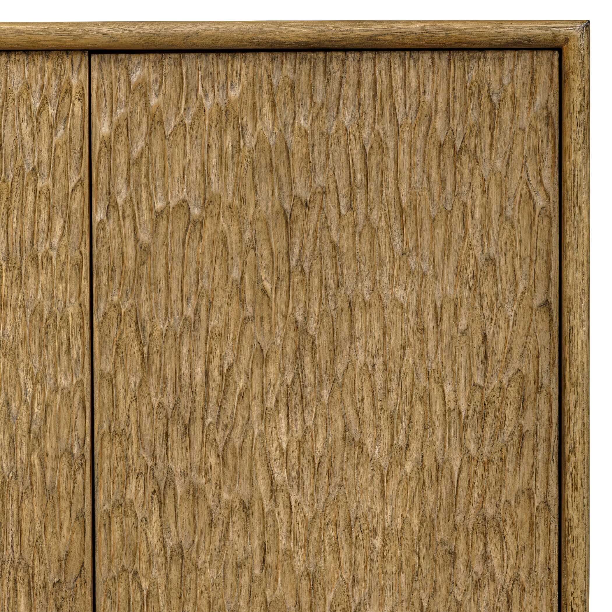 Uttermost Stevenson Natural Wood 4 Door Cabinet