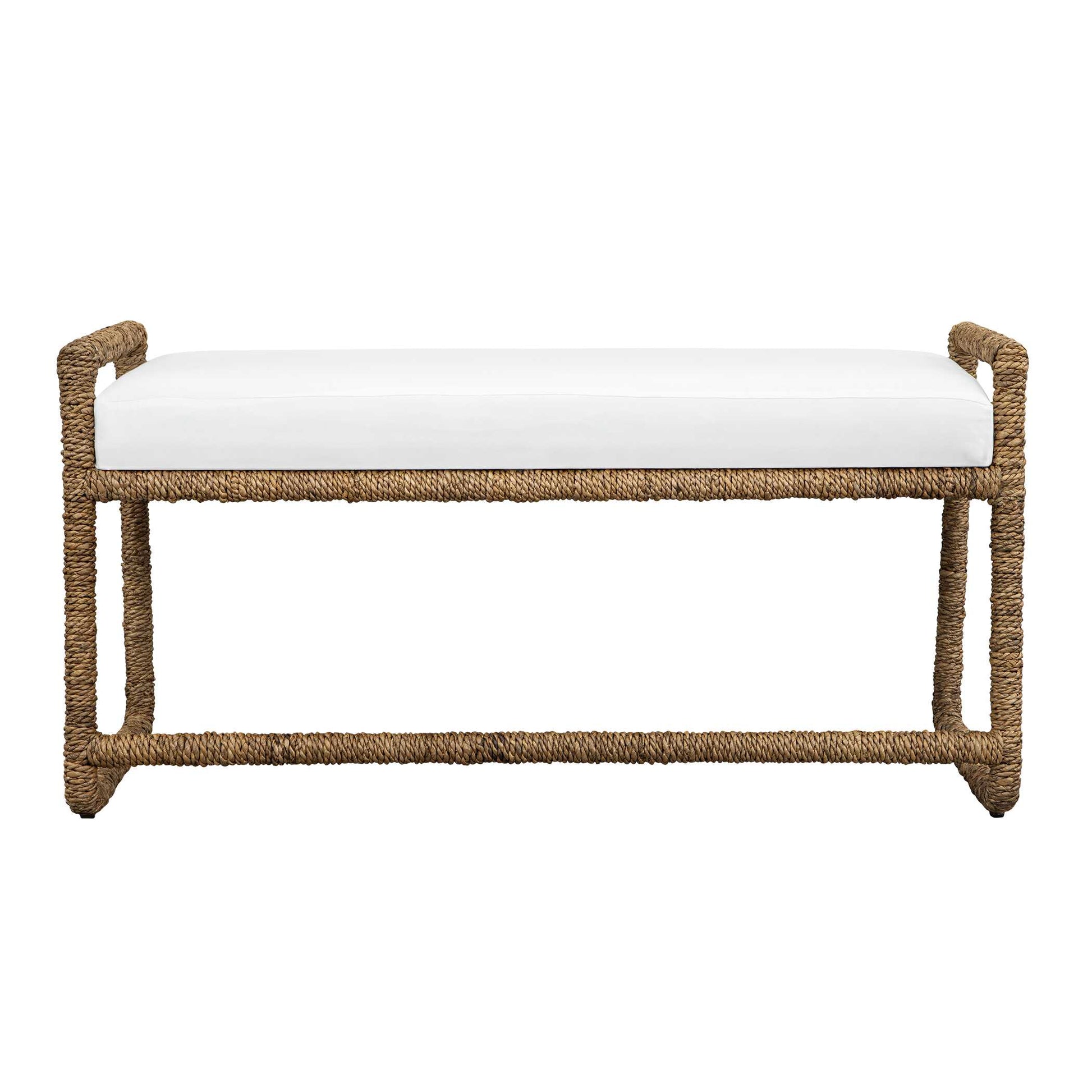 Uttermost Araiza White Fabric Bench