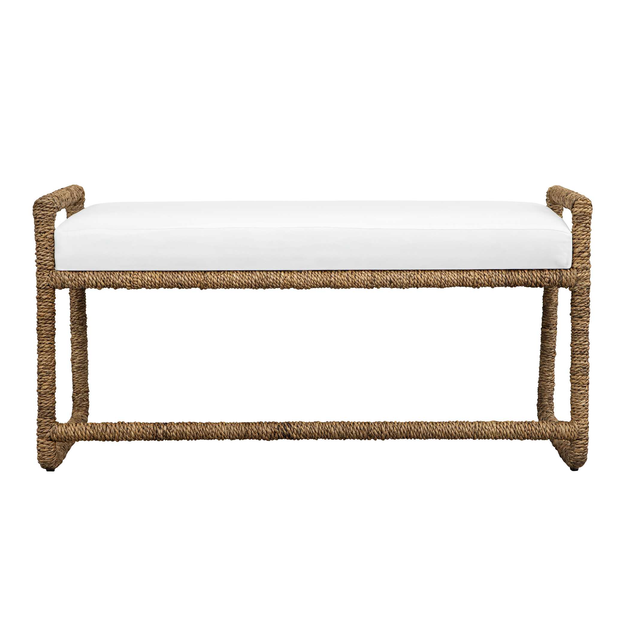 Uttermost Araiza White Fabric Bench