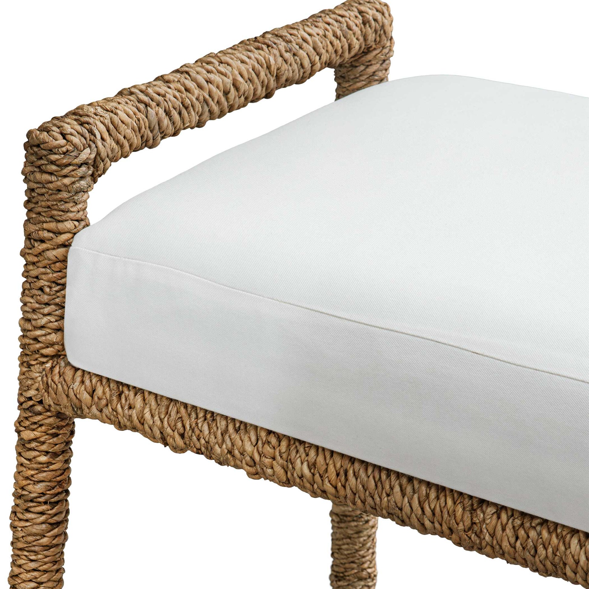 Uttermost Araiza White Fabric Bench