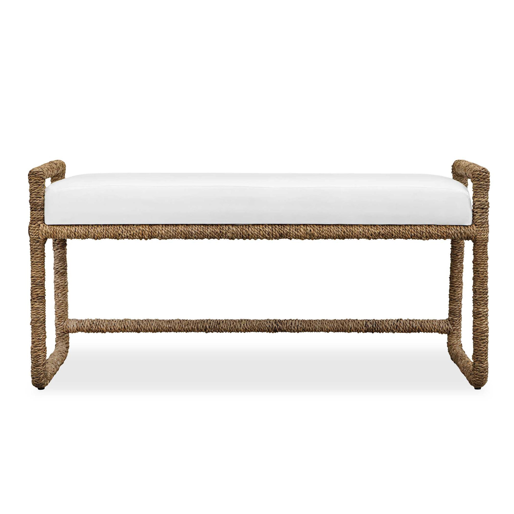 Uttermost Araiza White Fabric Bench