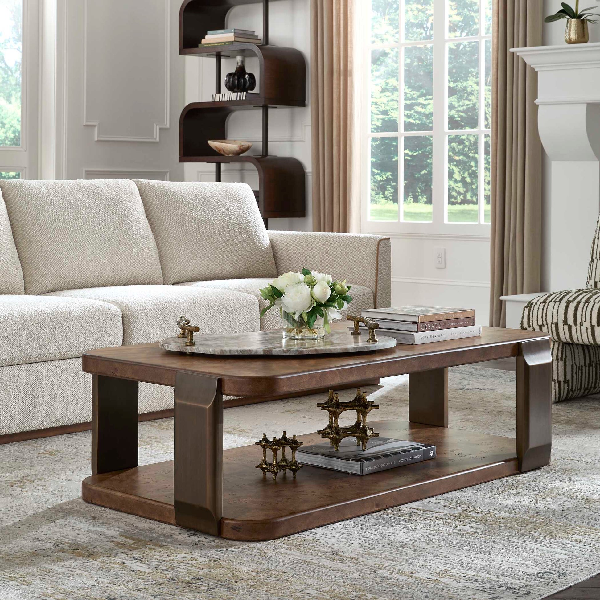 Uttermost Vance Mappa Burl Coffee Table