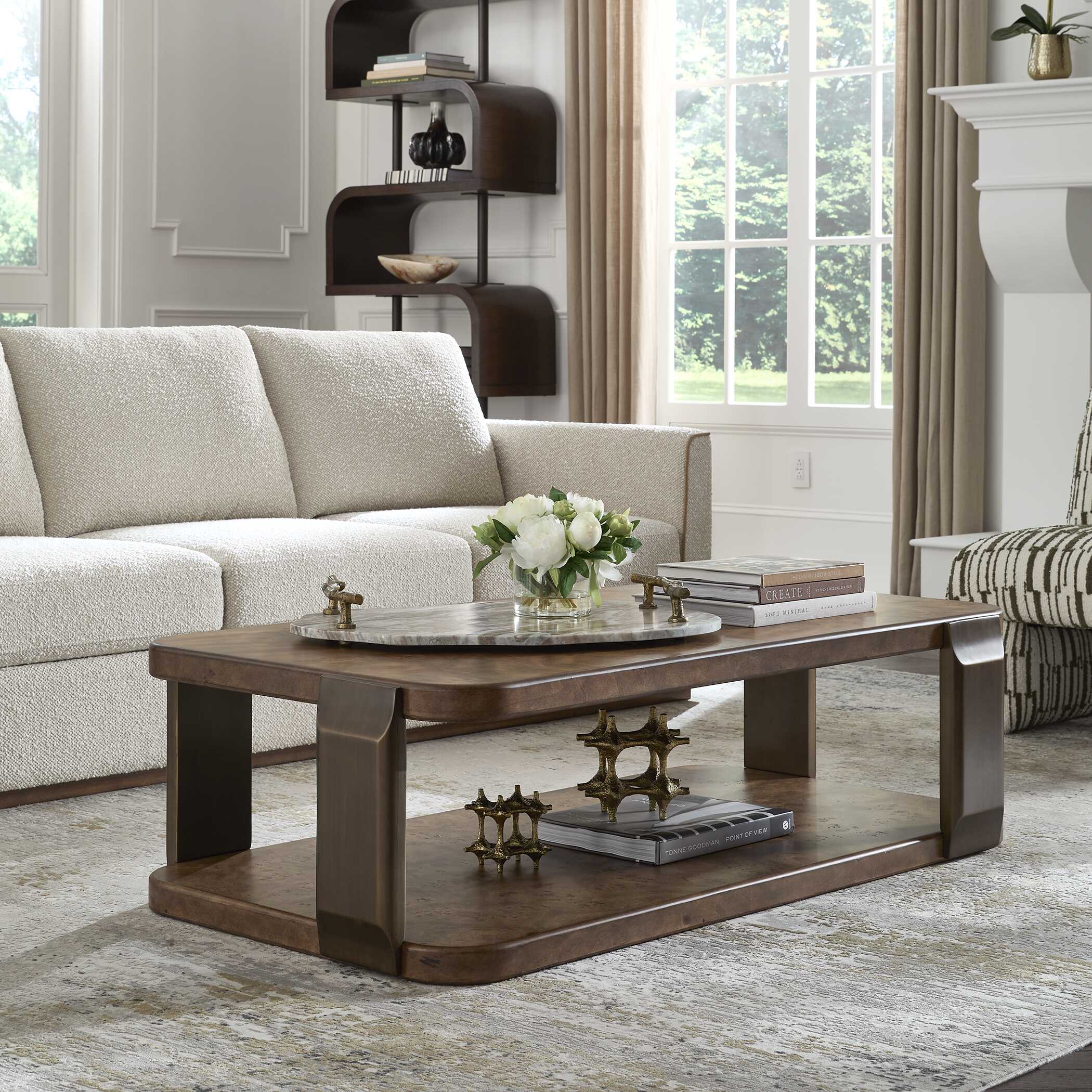 Uttermost Vance Mappa Burl Coffee Table