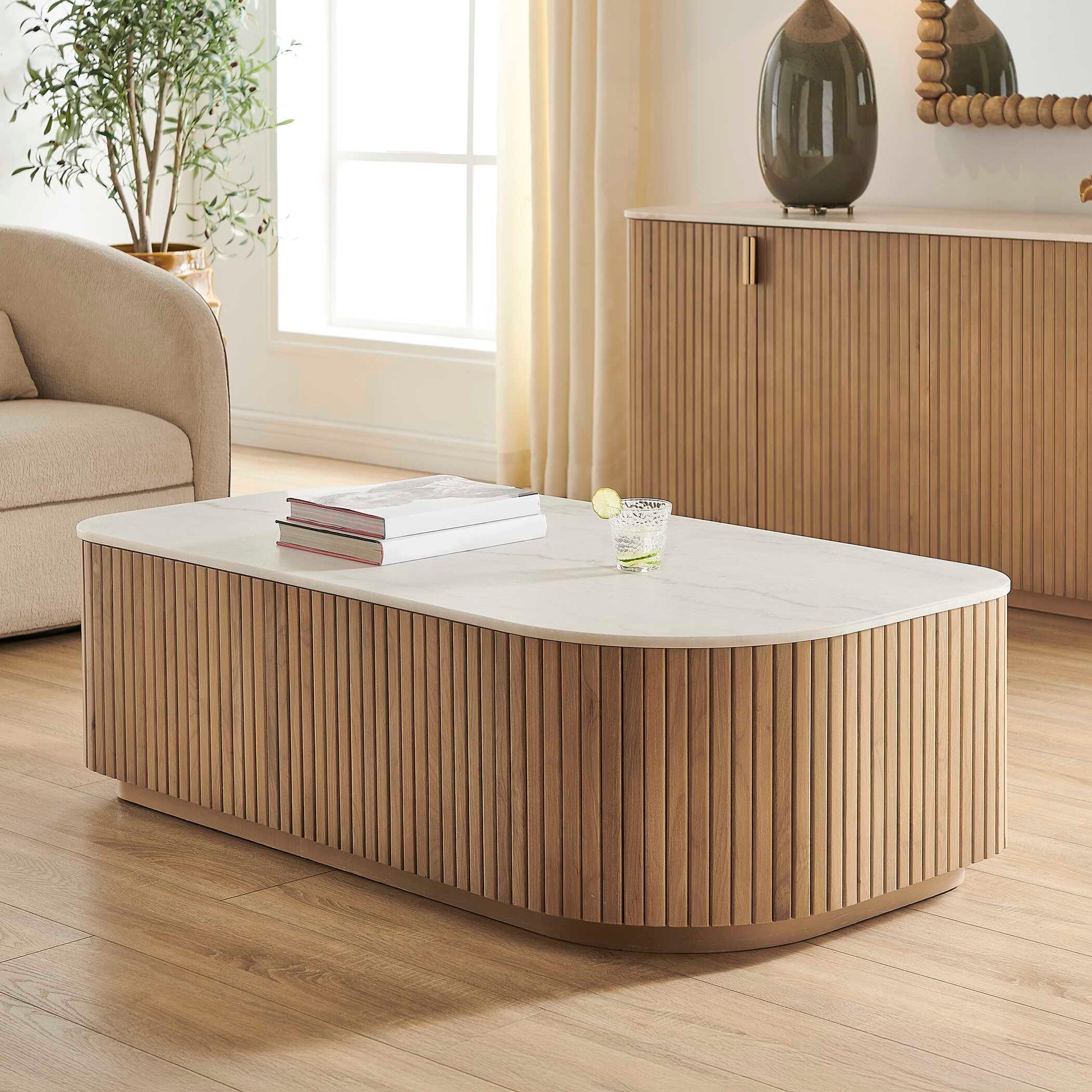 Uttermost Arik Marble Top Coffee Table