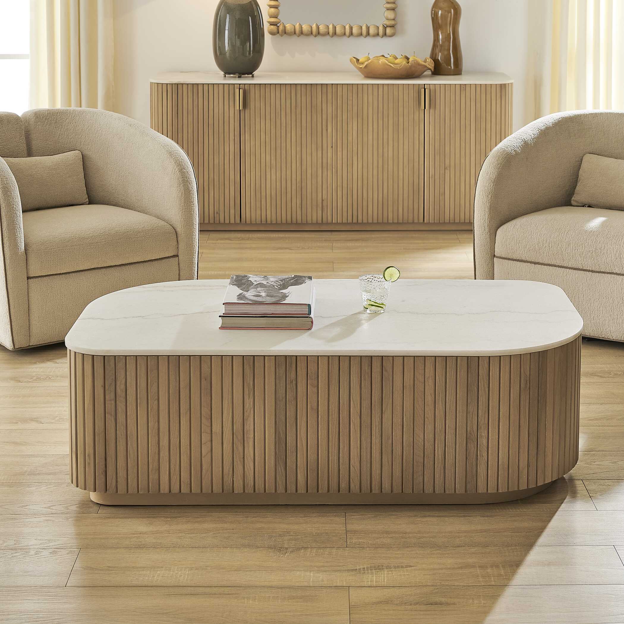 Uttermost Arik Marble Top Coffee Table