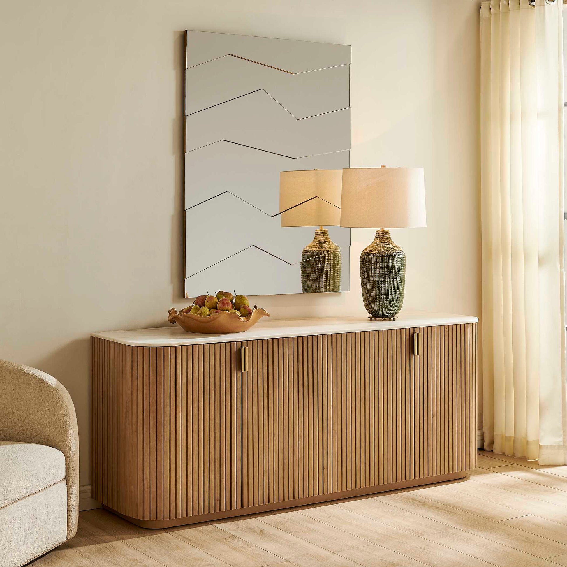 Uttermost Arik 4 Door Walnut Cabinet