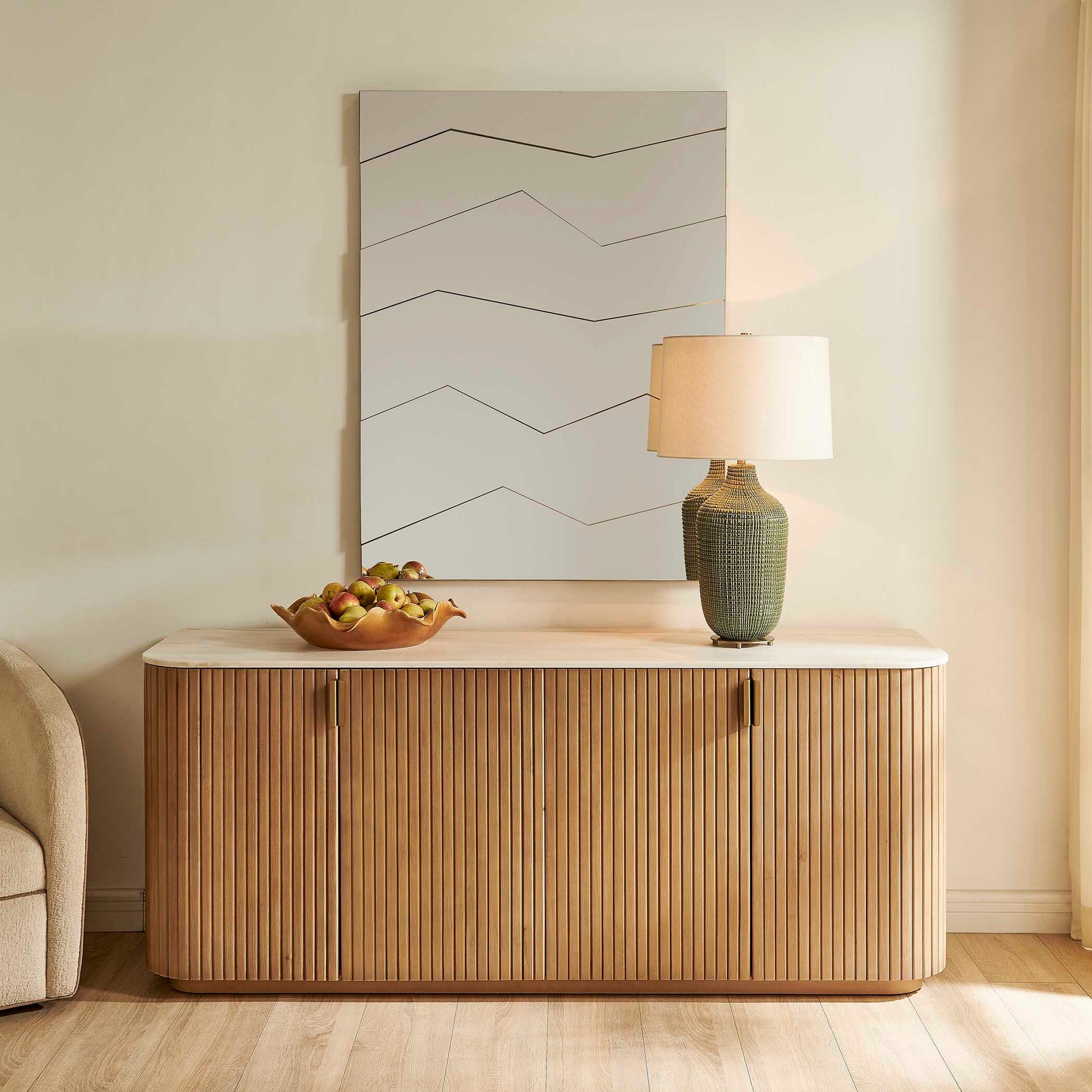 Uttermost Arik 4 Door Walnut Cabinet