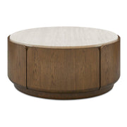 Uttermost Tindall Round Travertine Coffee Table