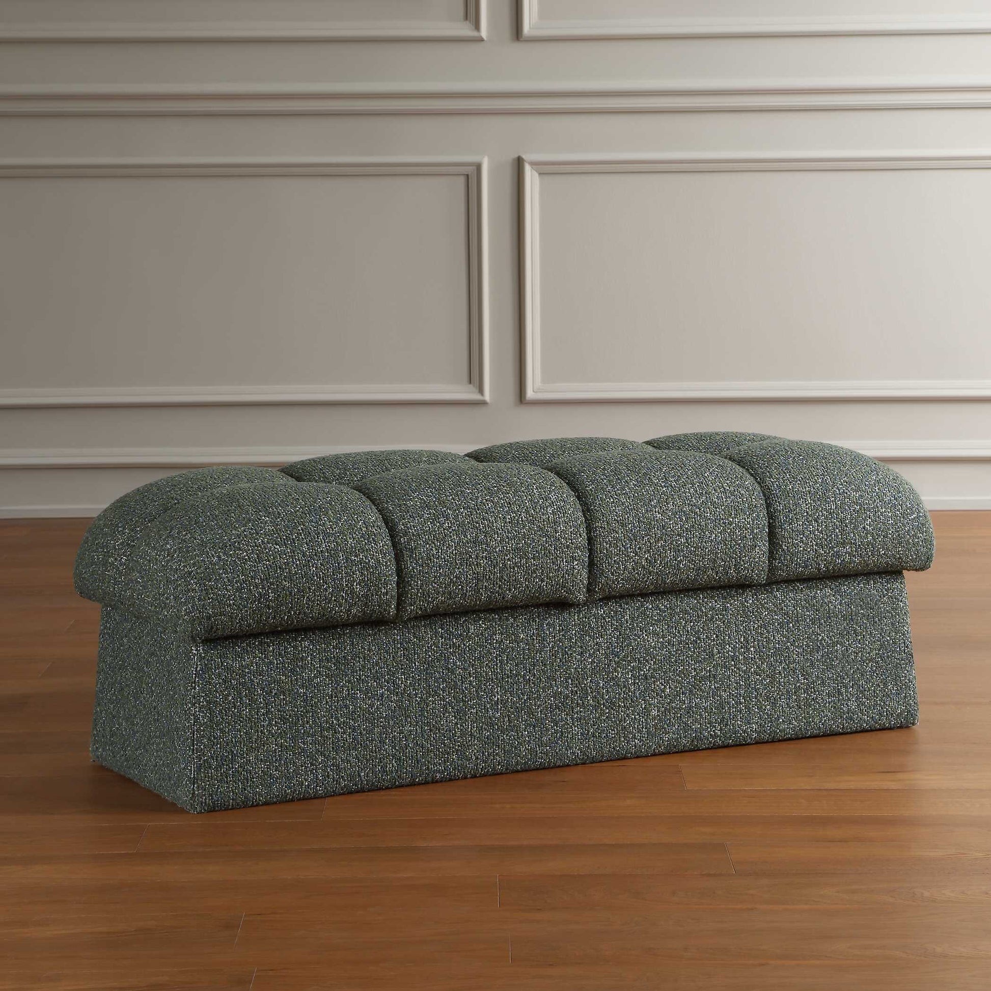 Uttermost Harlem Moss Green/ Lake Blue Bench