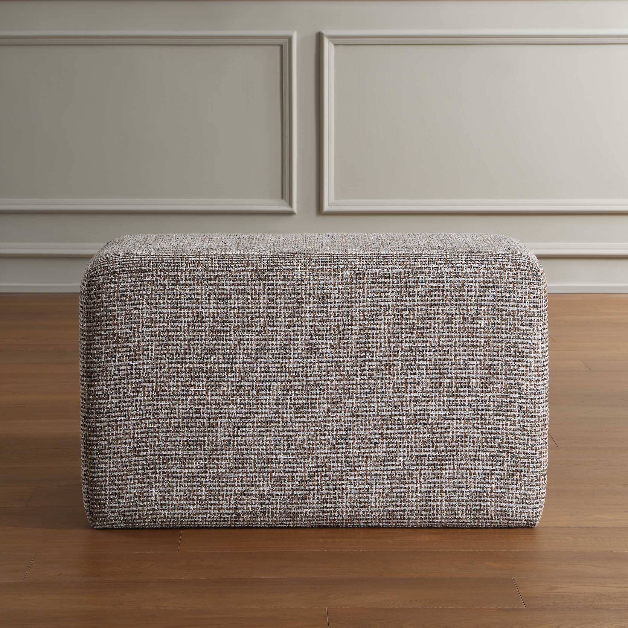 Uttermost Kelce Woven Checkered Ottoman