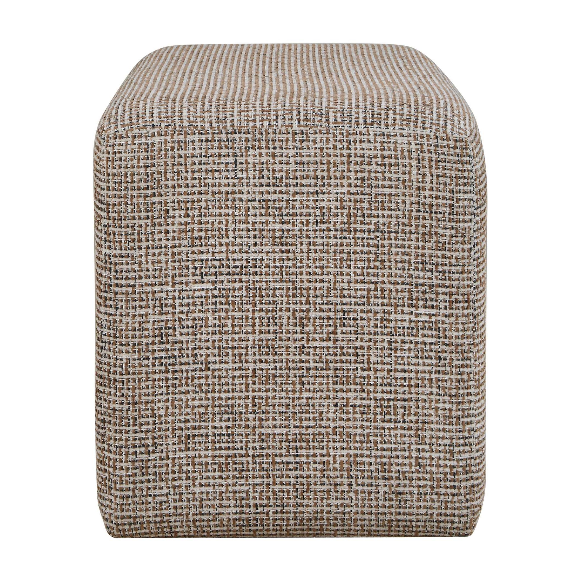 Uttermost Kelce Woven Checkered Ottoman
