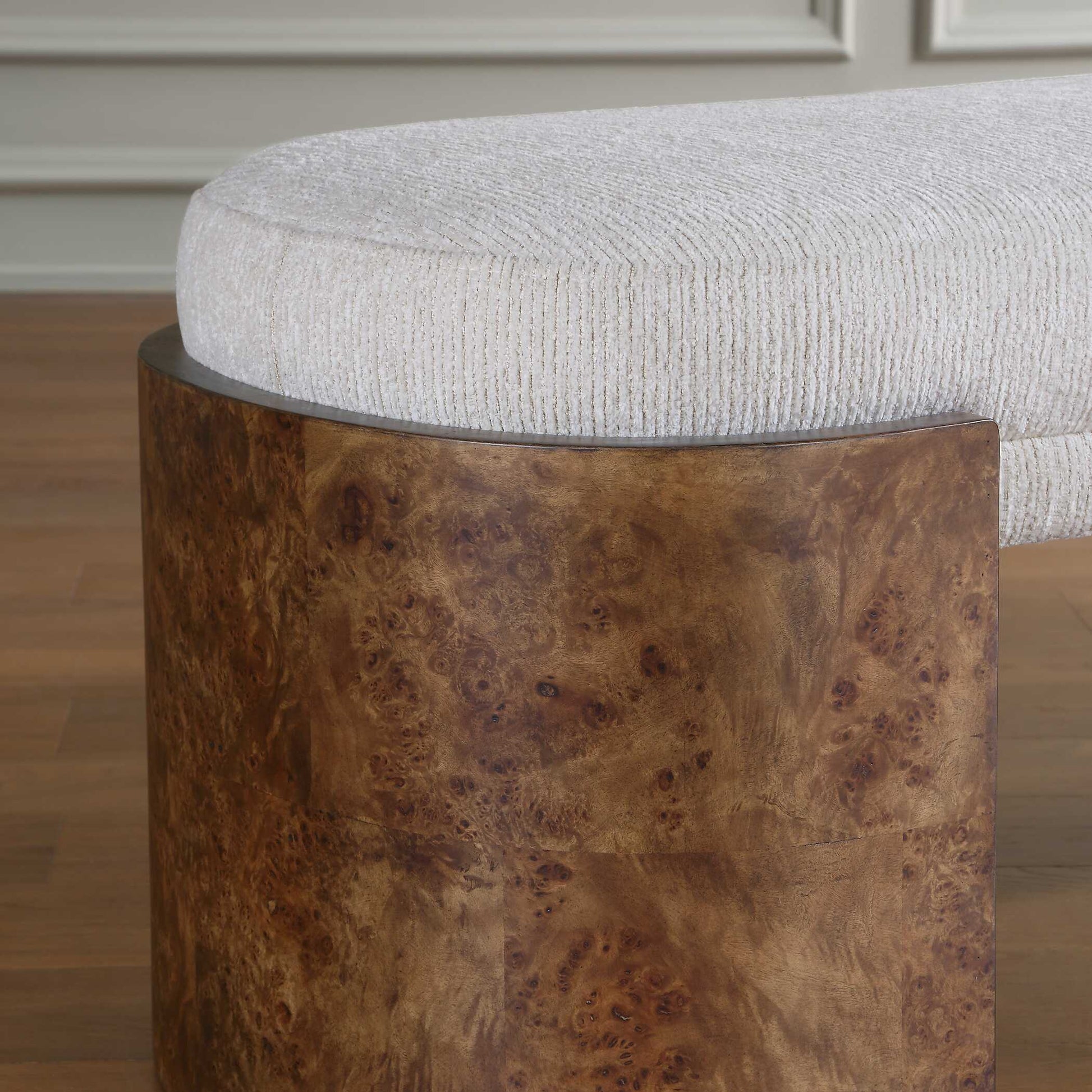 Uttermost Thorian Off-White Bench