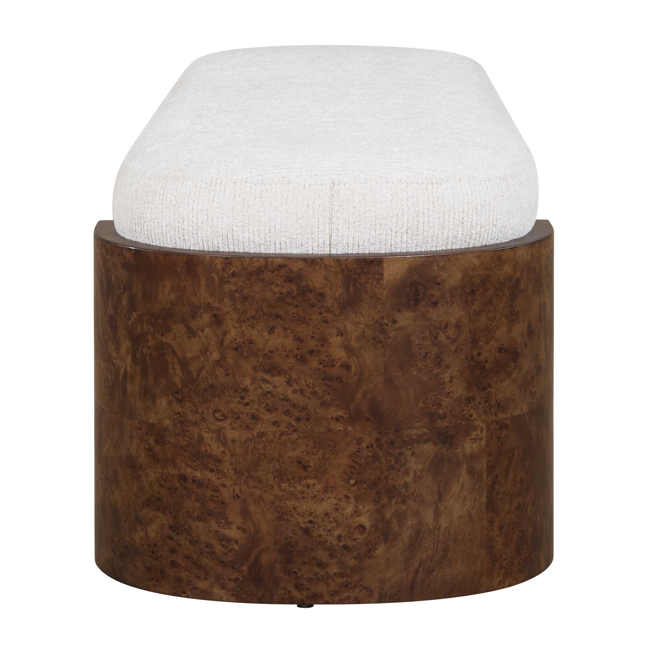 Uttermost Thorian Off-White Bench